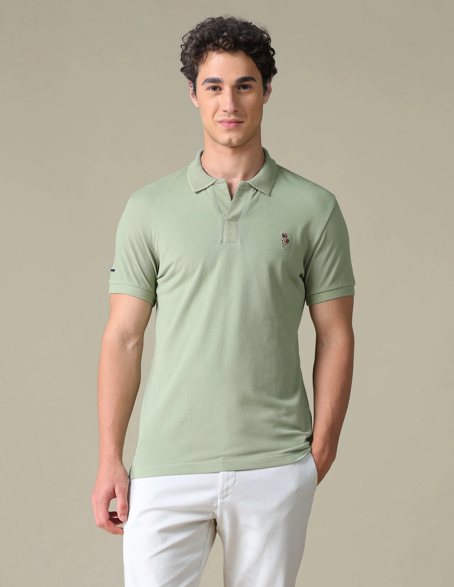 Solid Regular Fit Polo Shirt - Image 6