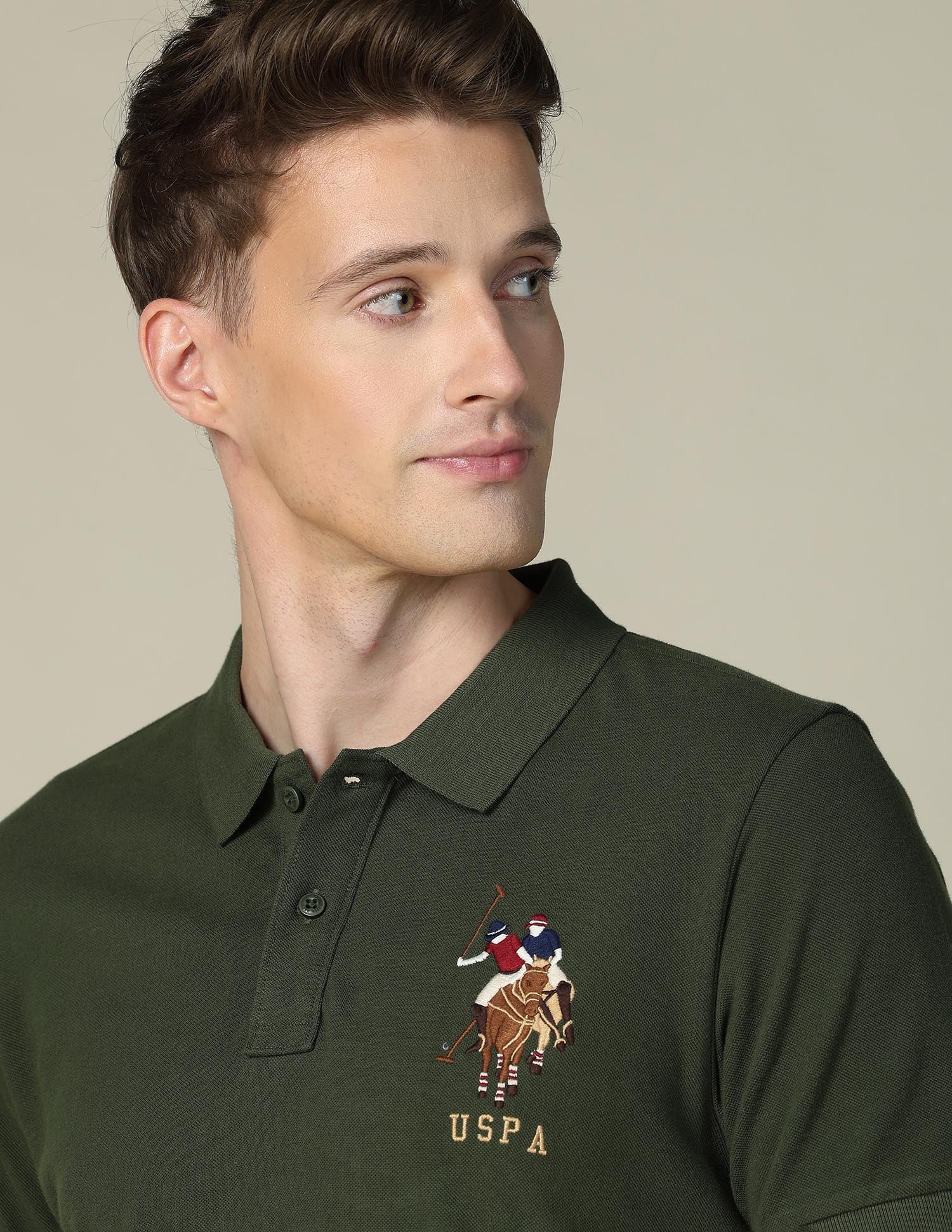 Solid Regular Fit Polo Shirt - Image 7