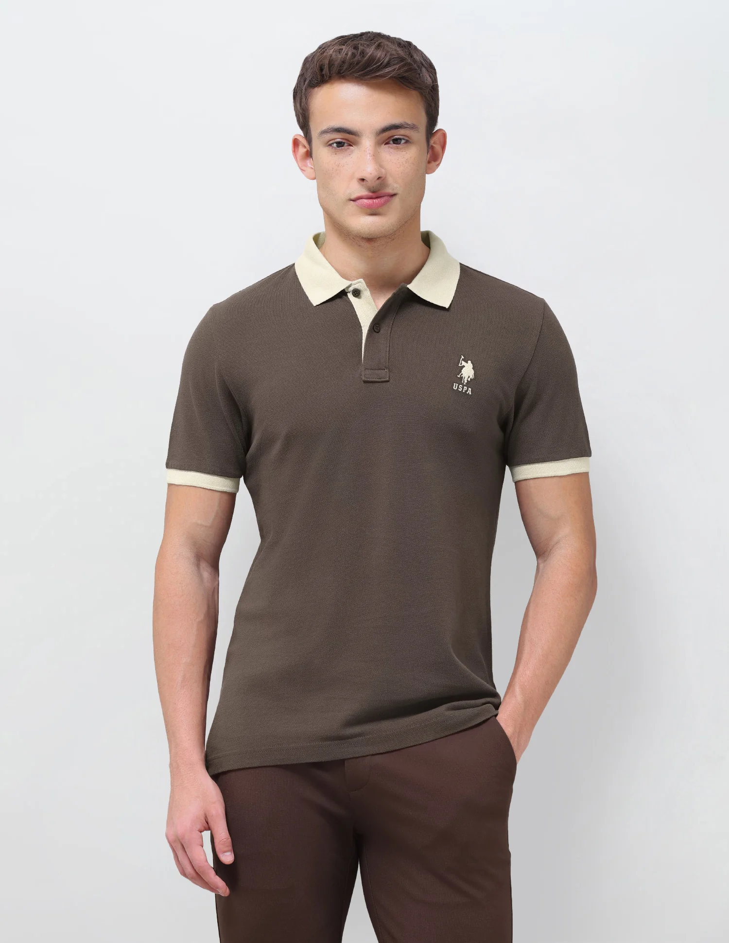 Solid Regular Fit Polo Shirt - Image 6