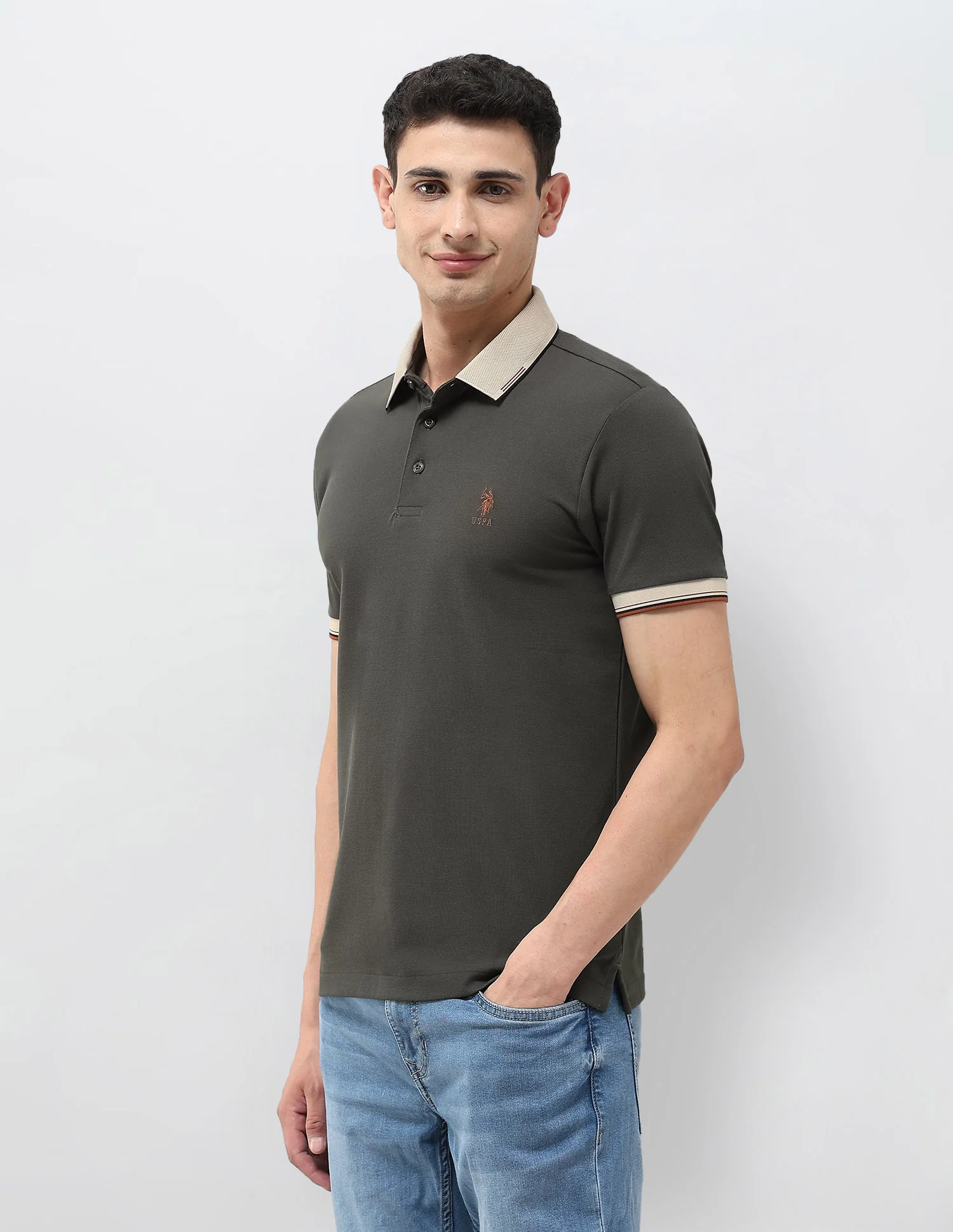 Solid Regular Fit Polo Shirt - Image 4