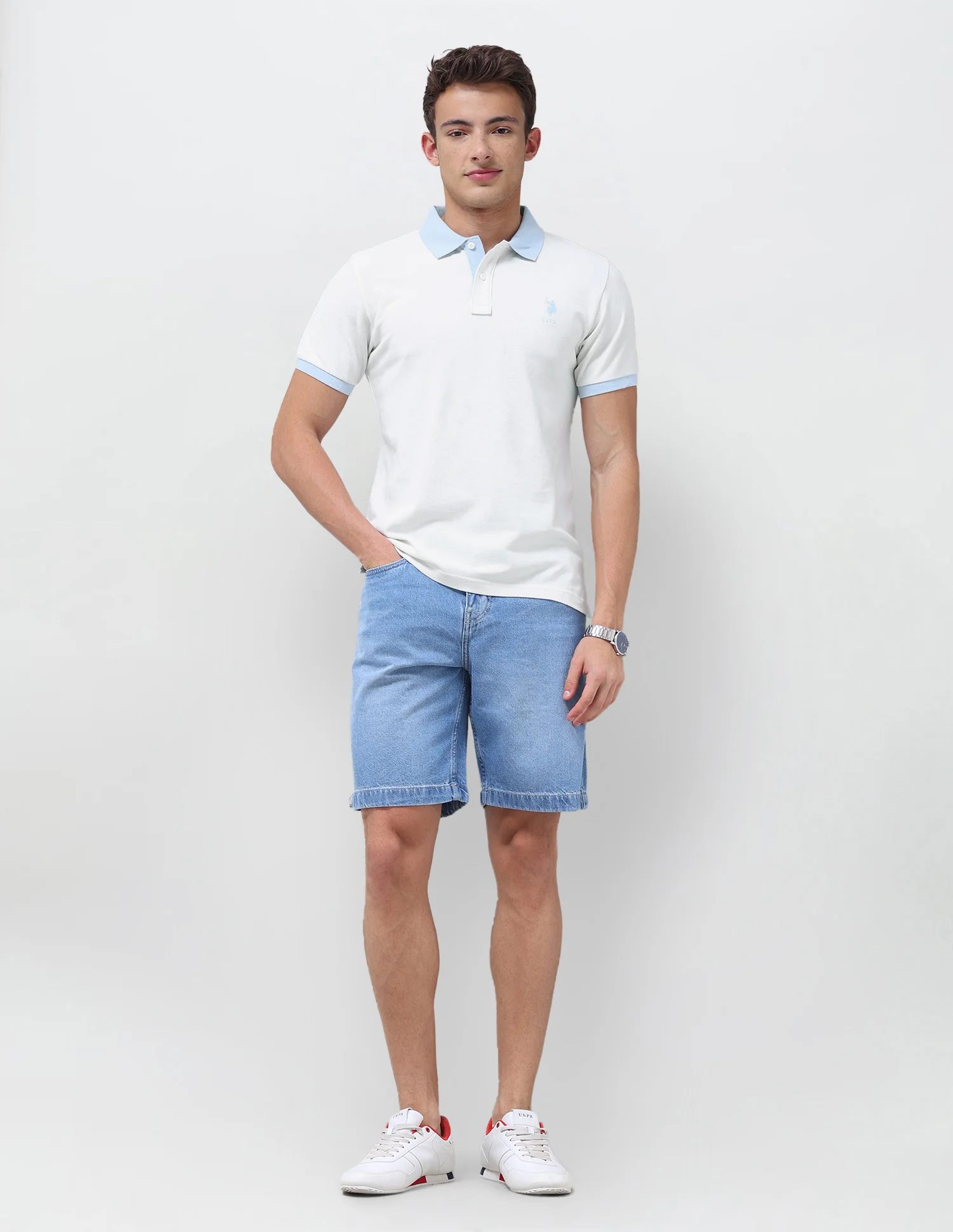 Solid Regular Fit Polo Shirt - Image 3
