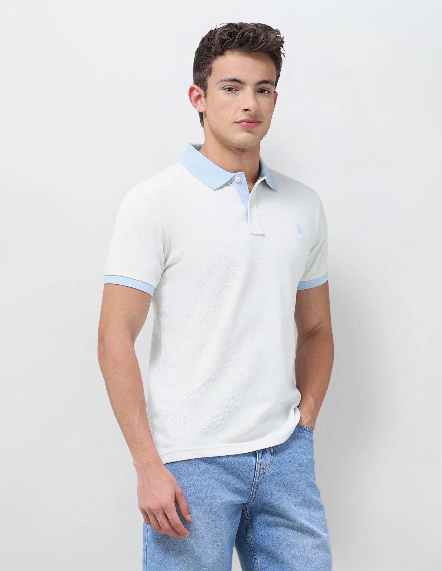 Solid Regular Fit Polo Shirt - Image 4