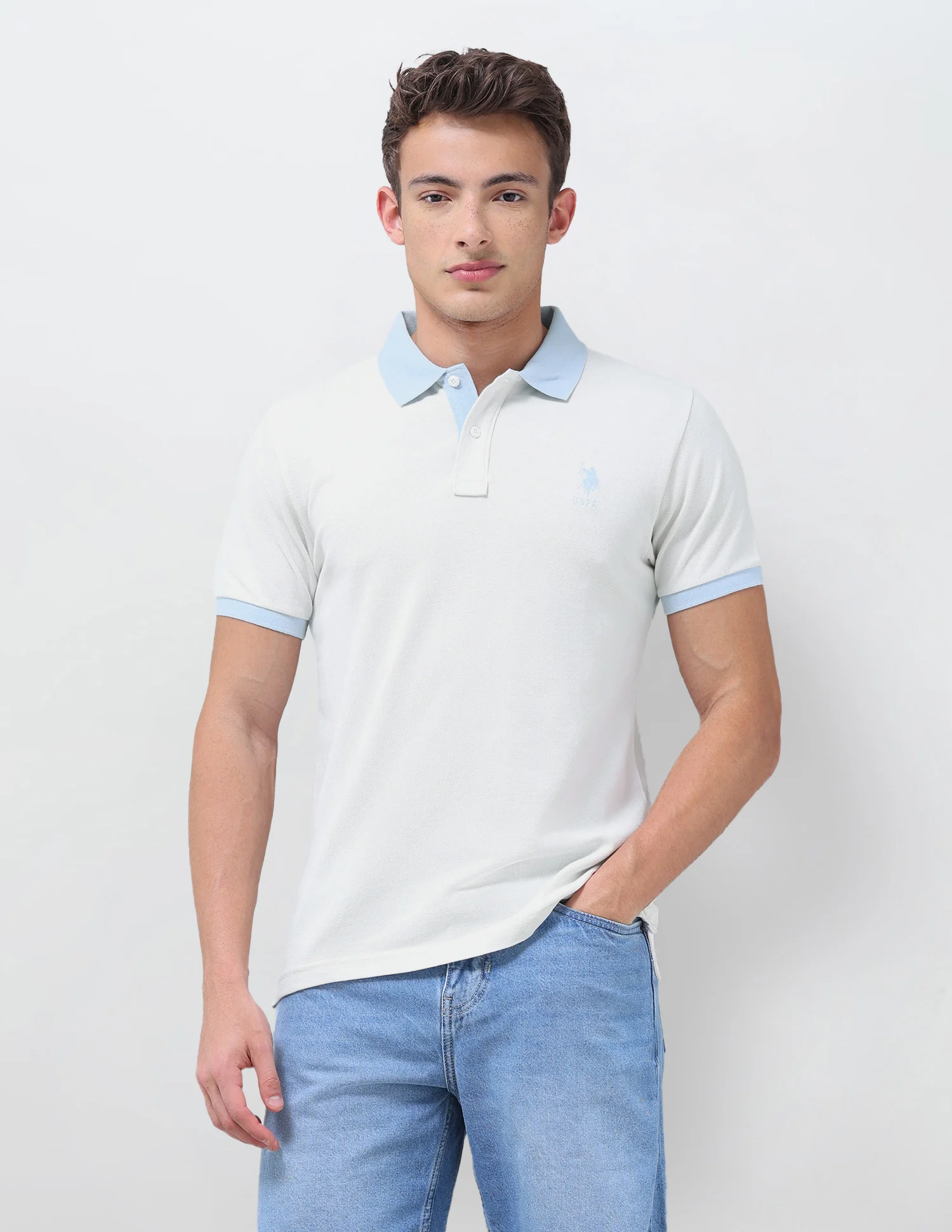 Solid Regular Fit Polo Shirt - Image 6