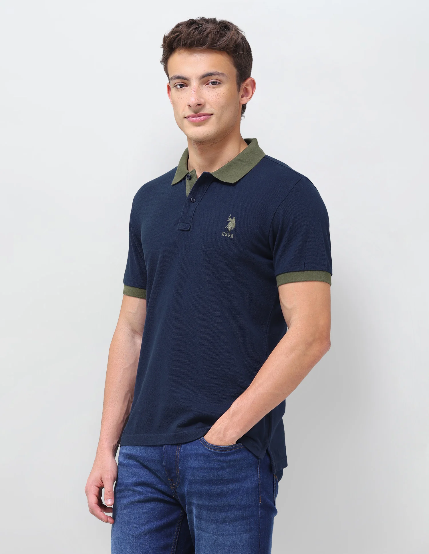 Solid Regular Fit Polo Shirt - Image 4