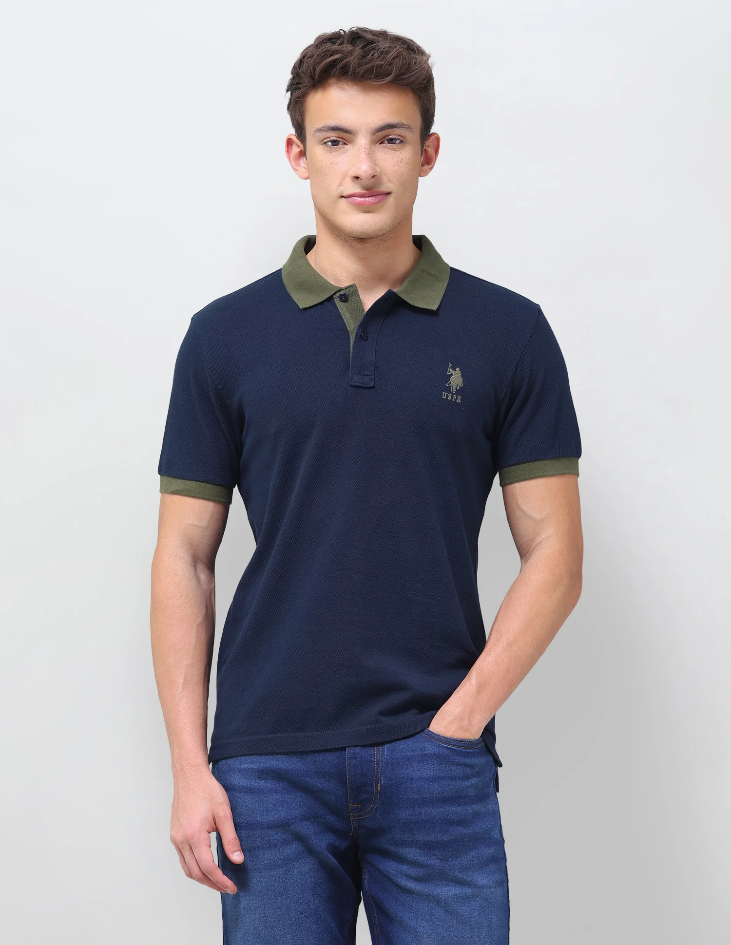 Solid Regular Fit Polo Shirt - Image 6