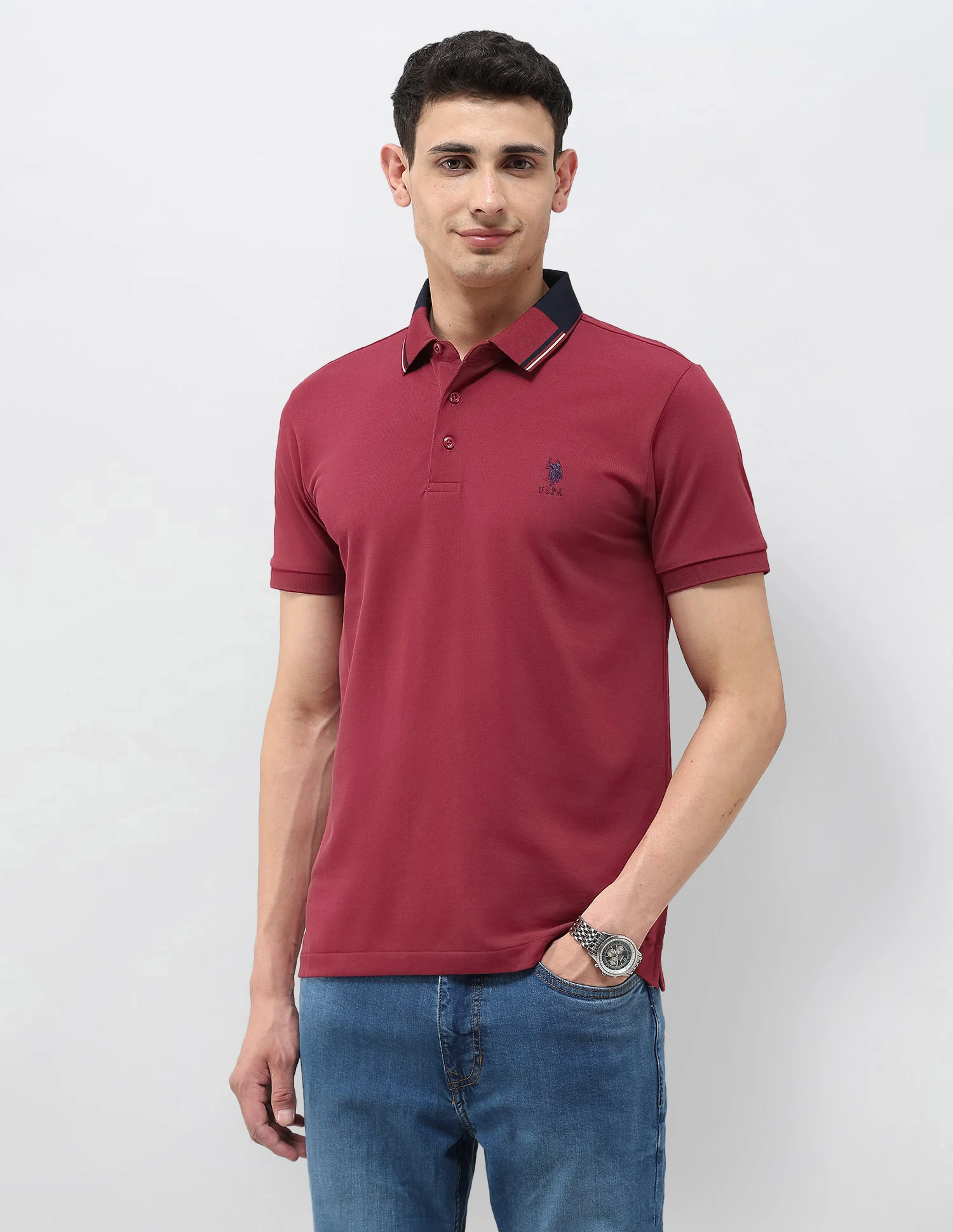 Solid Regular Fit Polo Shirt