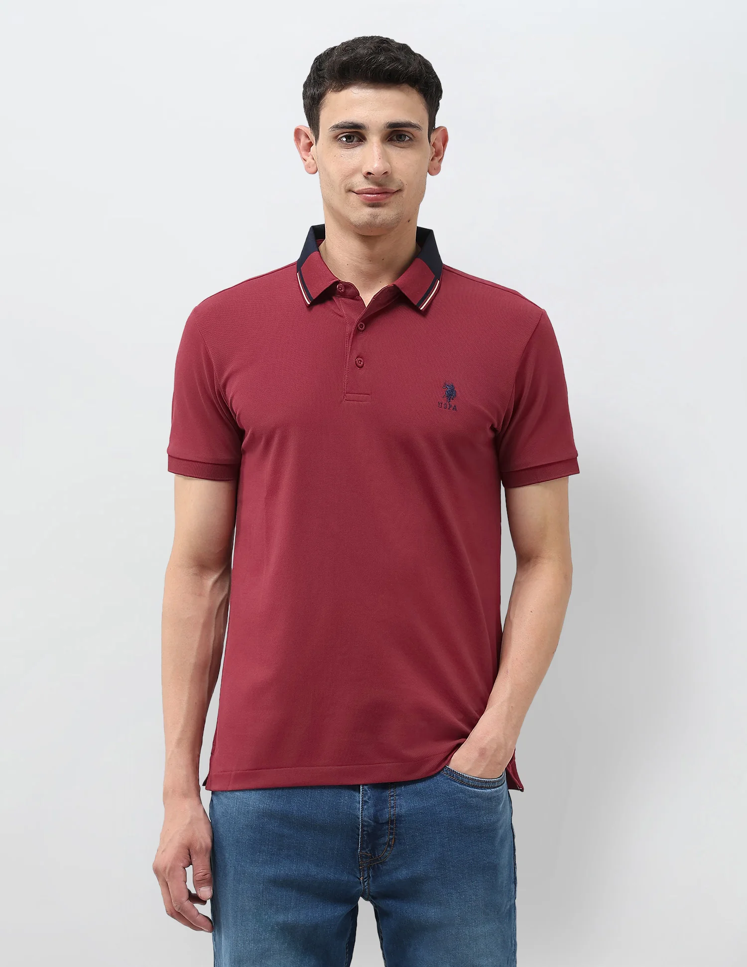 Solid Regular Fit Polo Shirt - Image 6