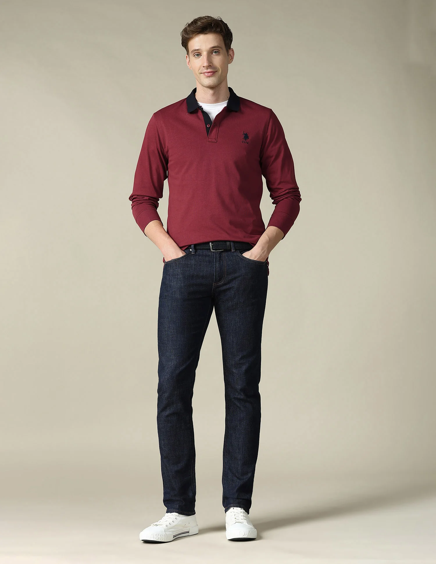 Solid Regular Fit Polo Shirt - Image 3