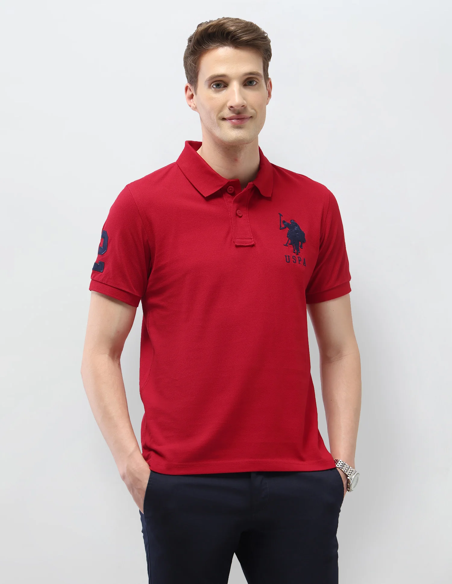 Solid Regular Fit Polo Shirt - Image 3