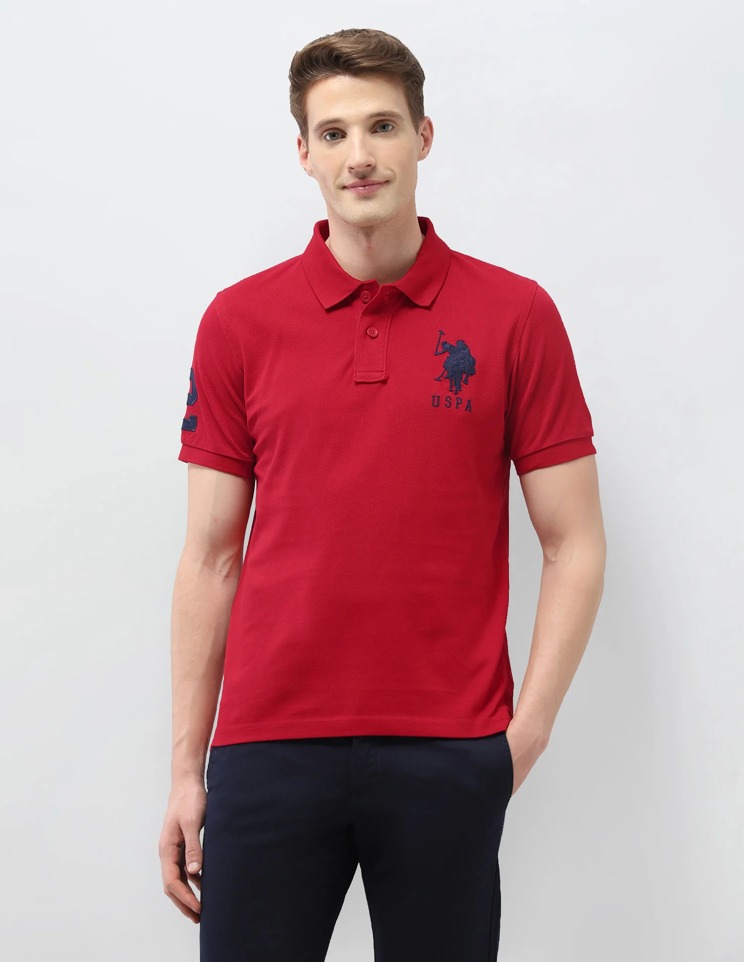 Solid Regular Fit Polo Shirt - Image 6