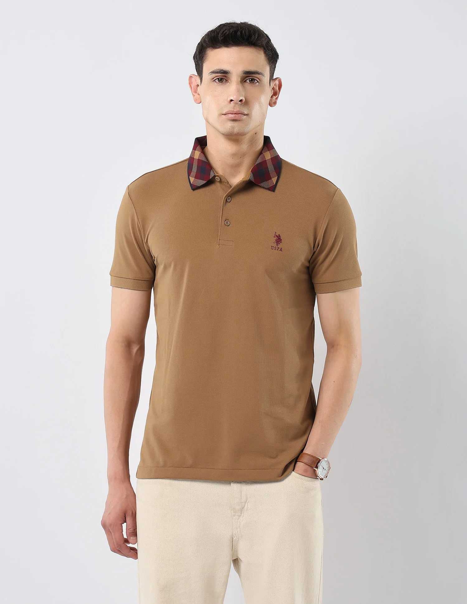 Solid Regular Fit Polo Shirt - Image 6