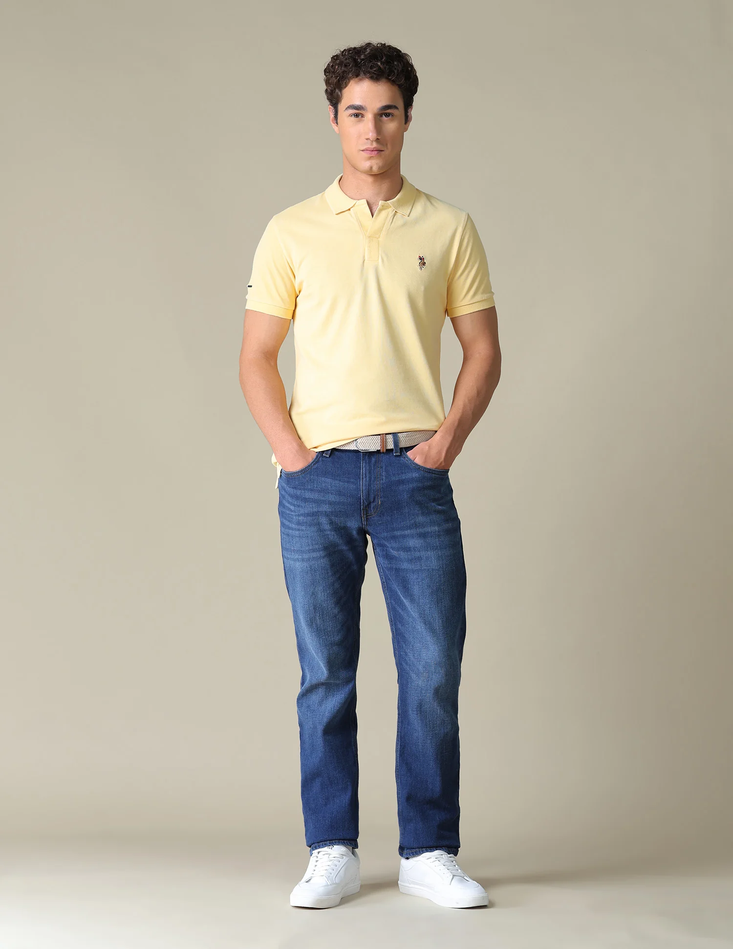 Solid Regular Fit Polo Shirt - Image 3