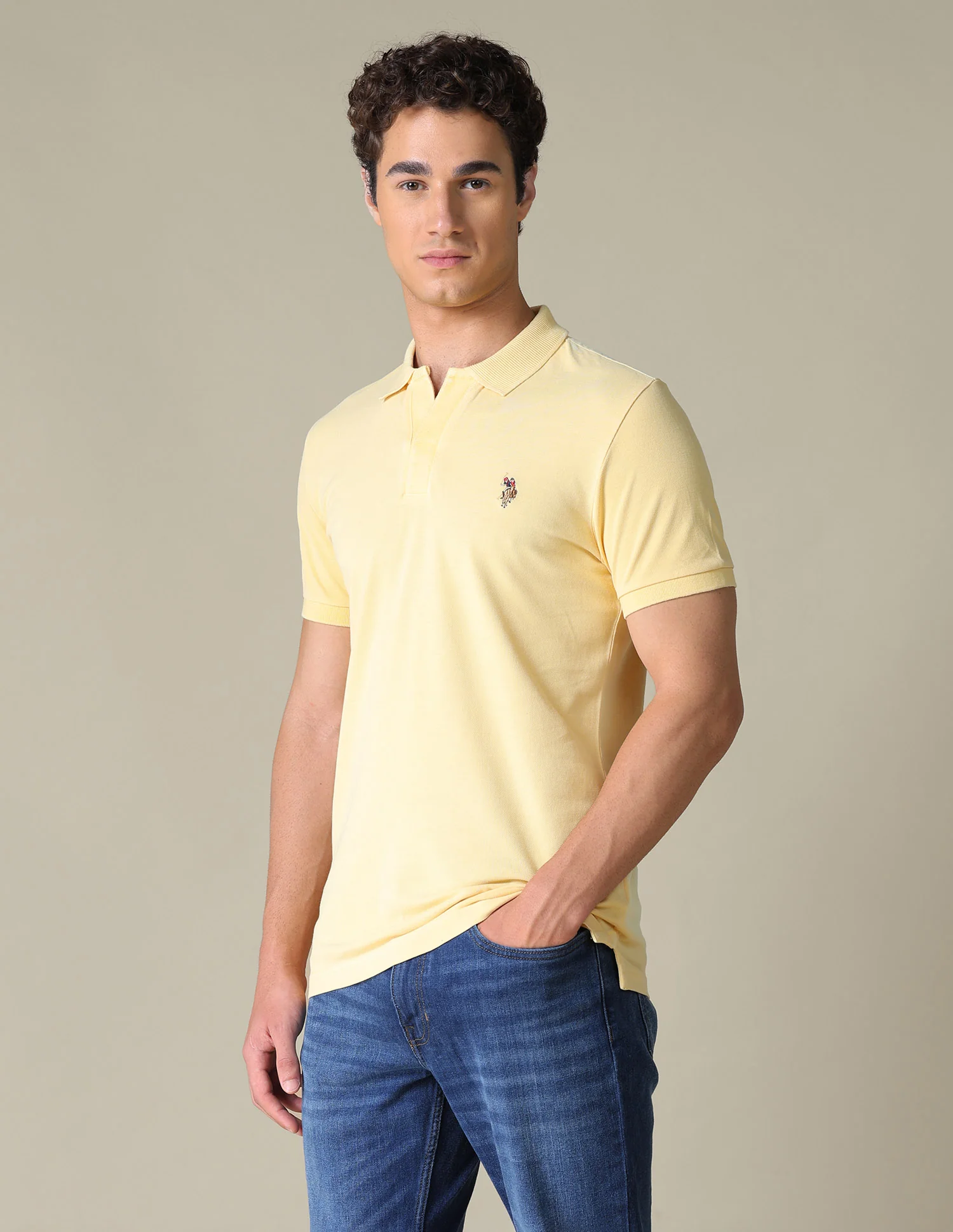 Solid Regular Fit Polo Shirt - Image 4