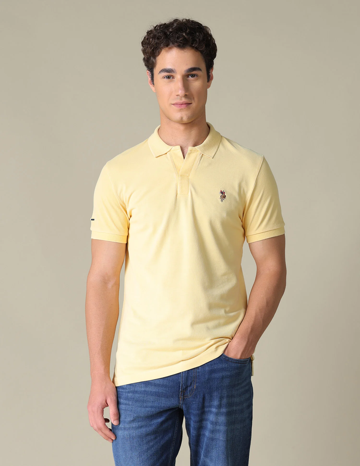 Solid Regular Fit Polo Shirt - Image 6