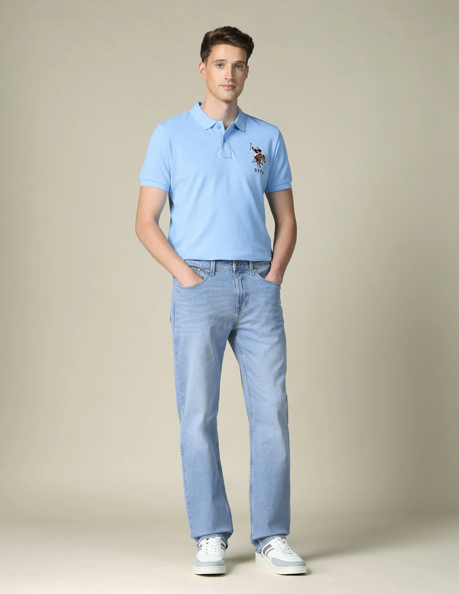 Solid Regular Fit Polo Shirt - Image 3