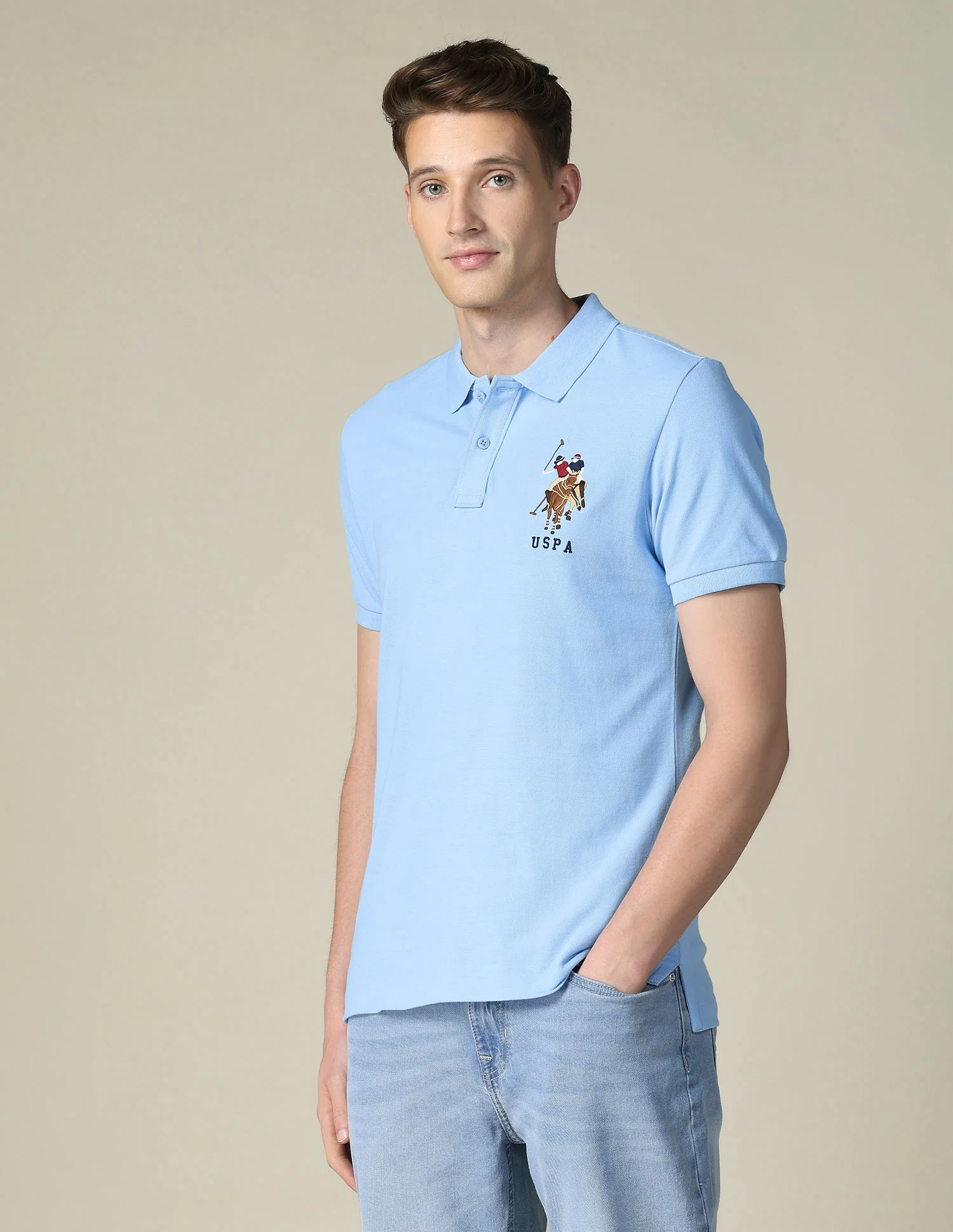 Solid Regular Fit Polo Shirt - Image 4