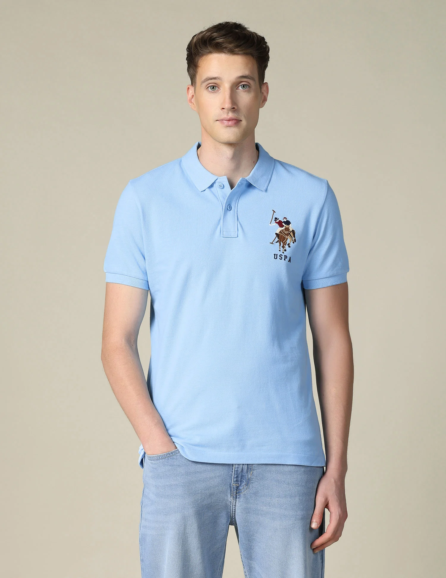 Solid Regular Fit Polo Shirt - Image 6