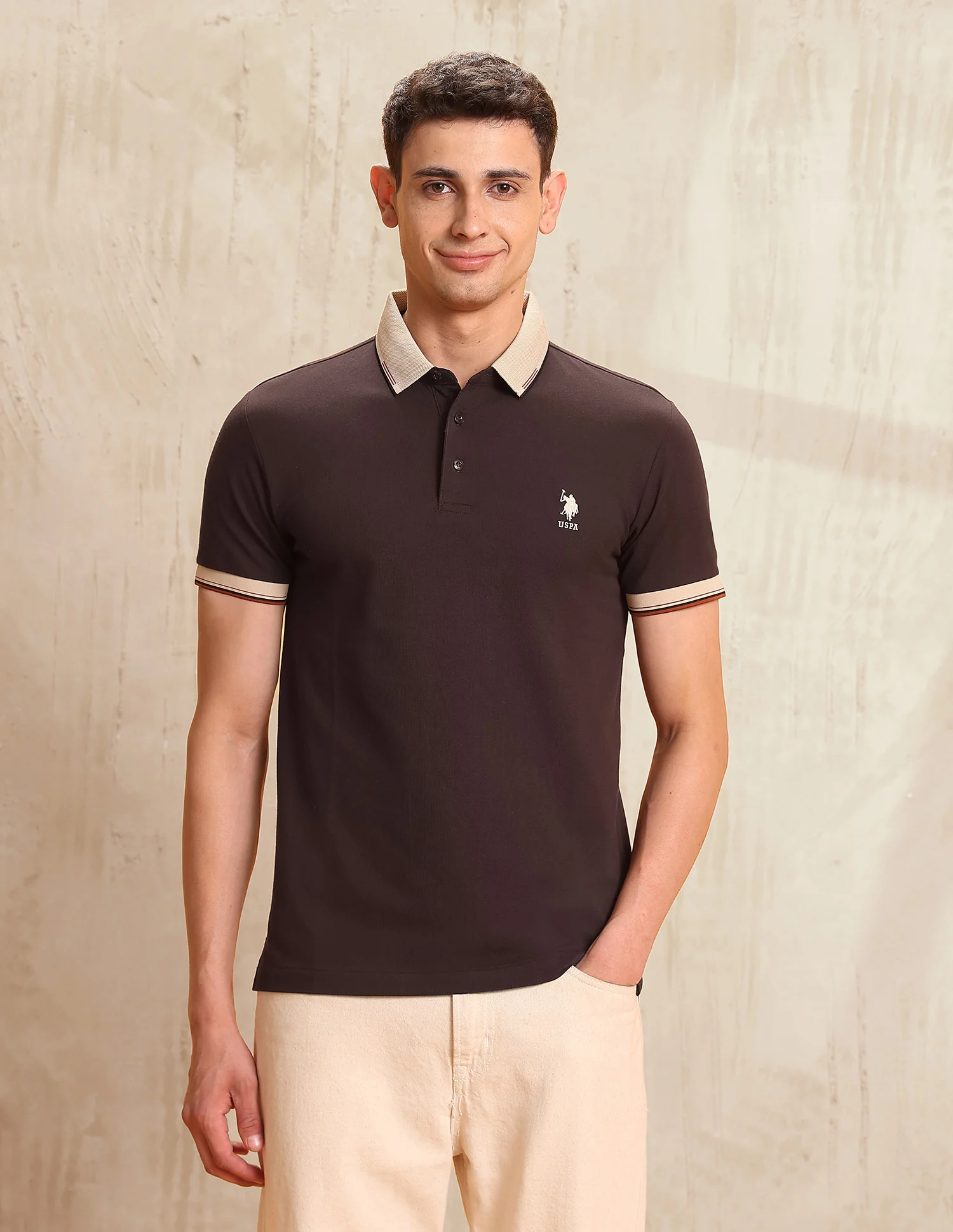 Solid Regular Fit Polo Shirt - Image 6