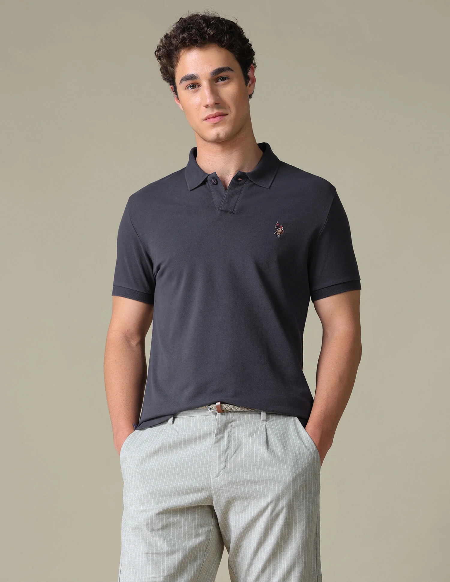 Solid Regular Fit Polo Shirt