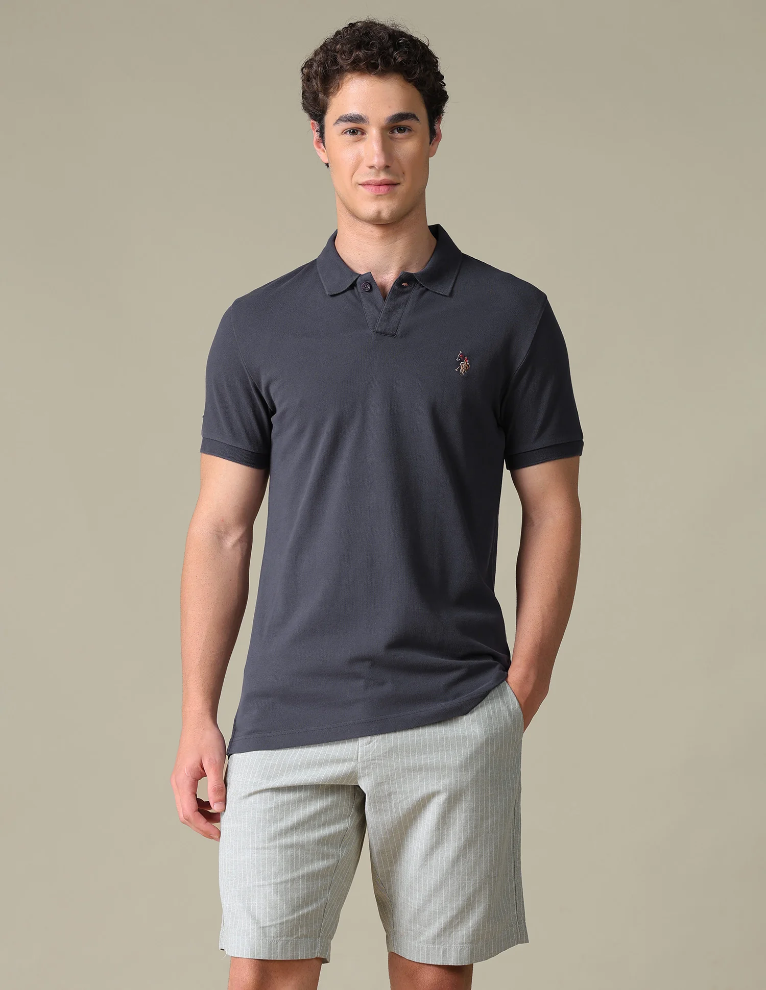 Solid Regular Fit Polo Shirt - Image 6