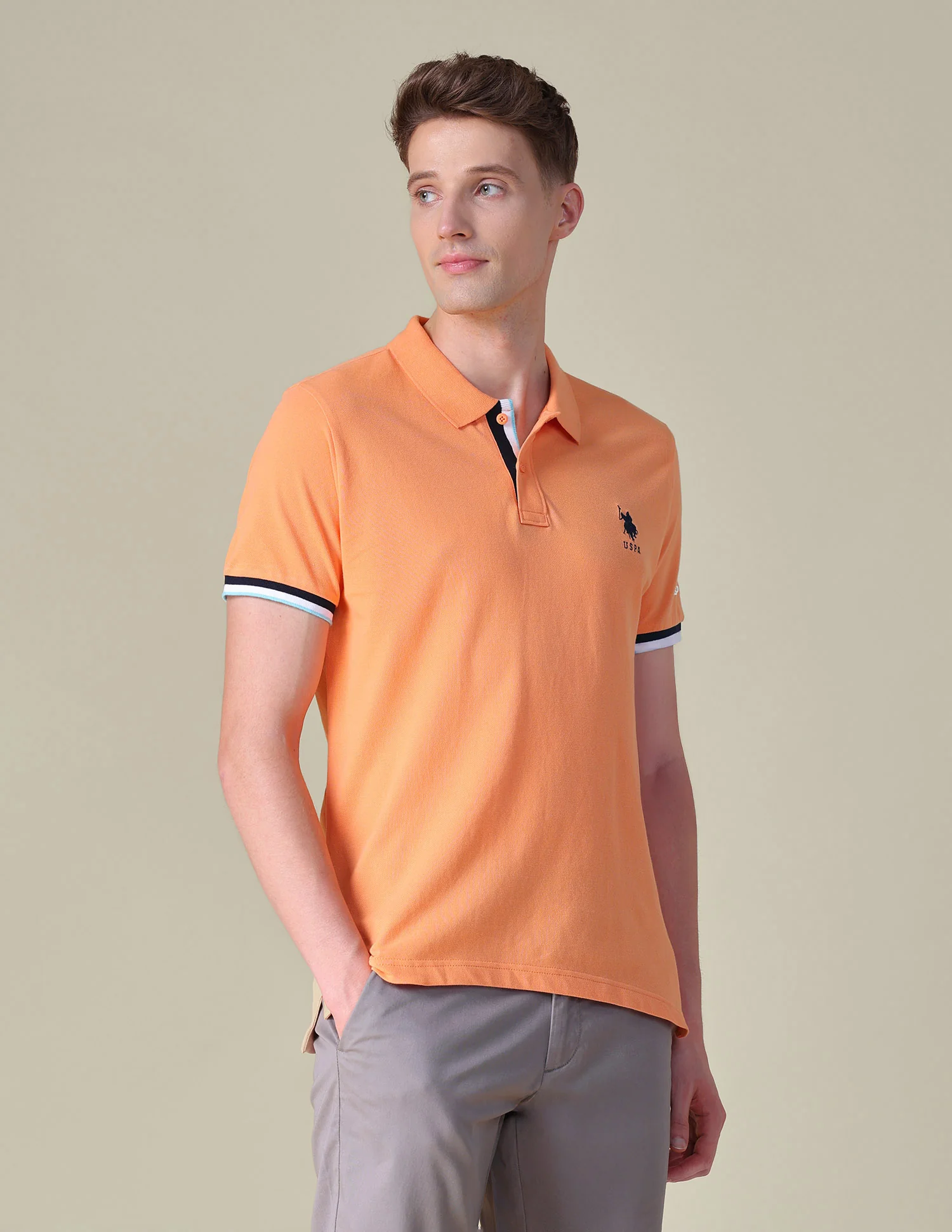 Solid Regular Fit Polo Shirt - Image 4