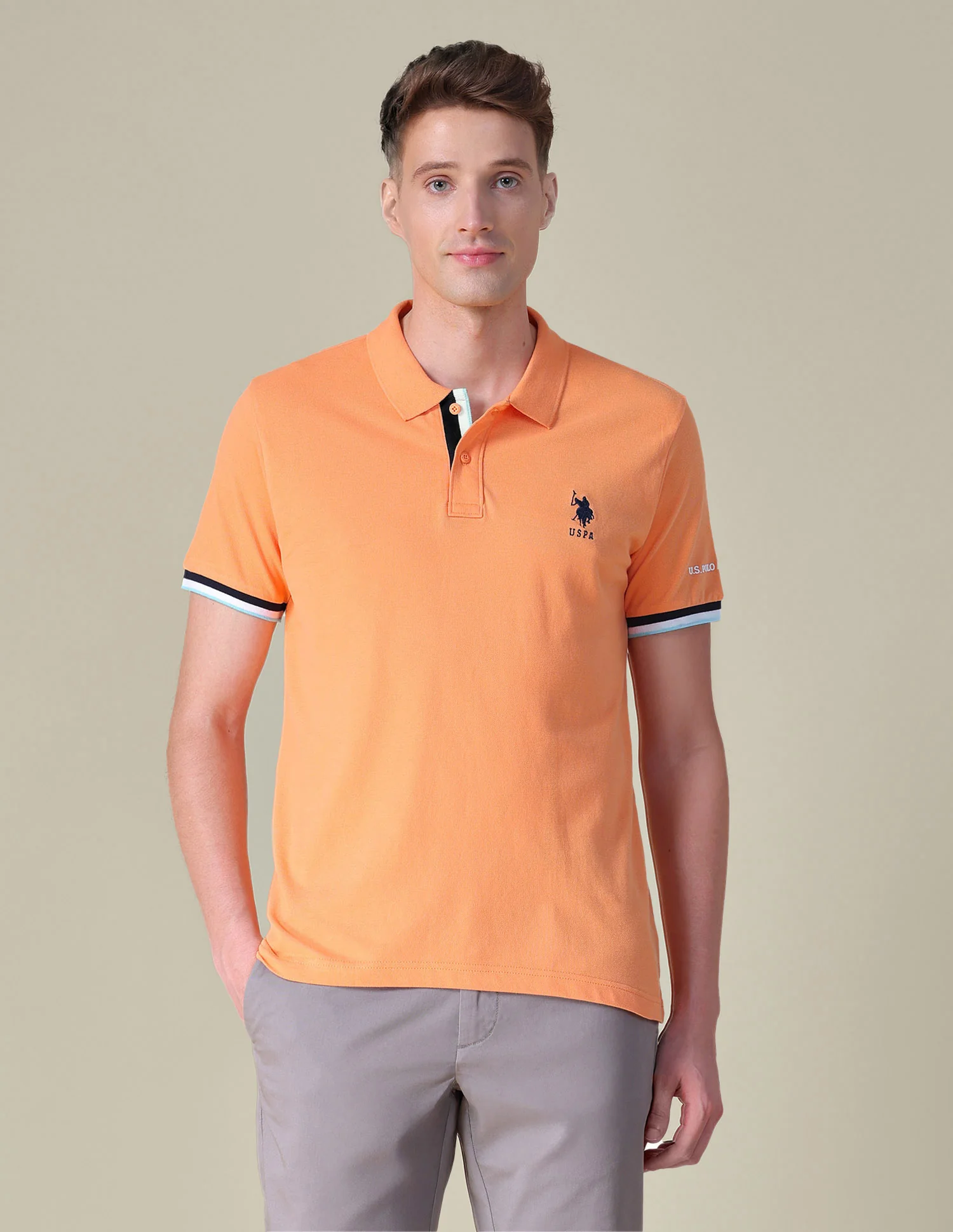 Solid Regular Fit Polo Shirt - Image 6