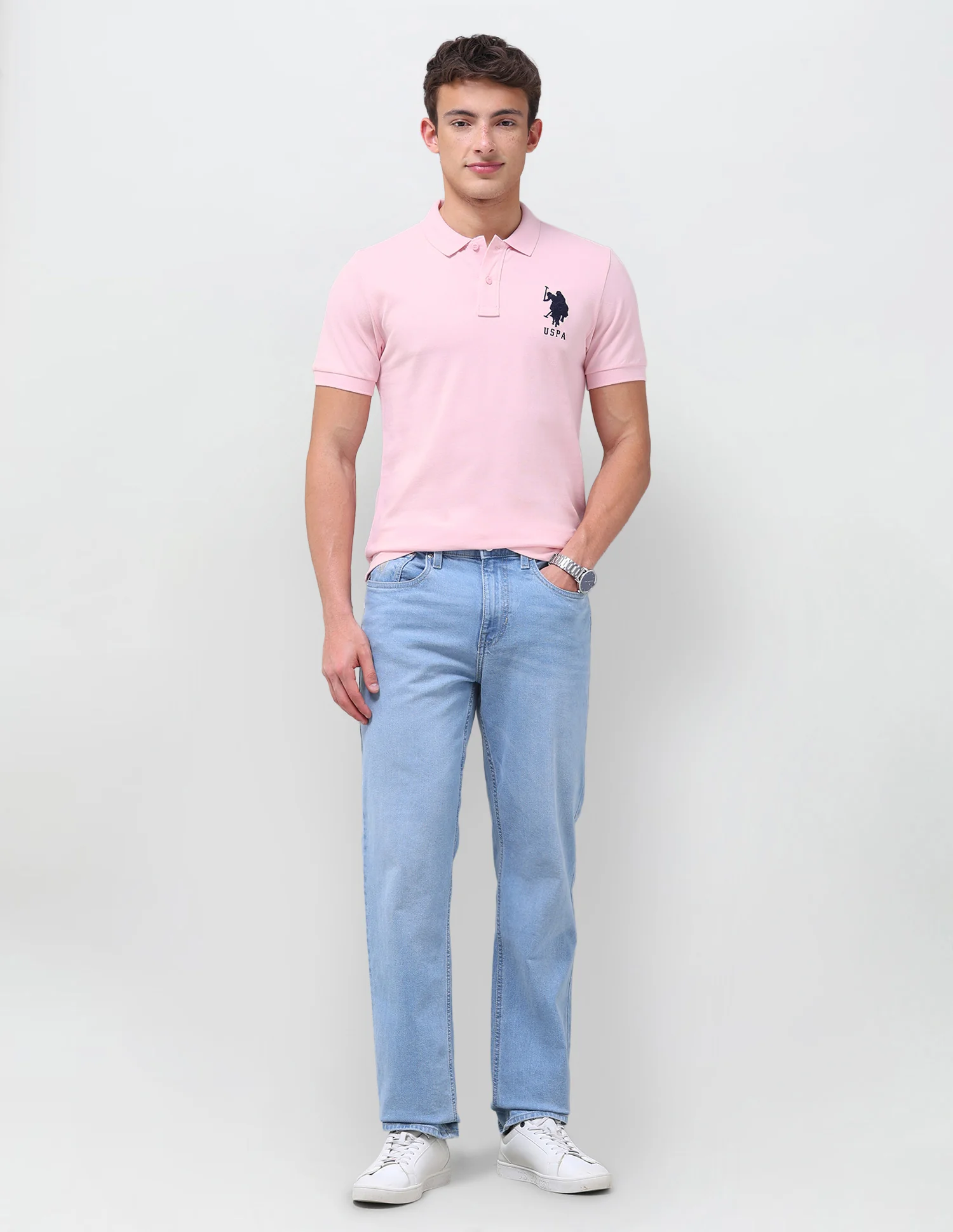 Solid Regular Fit Polo Shirt - Image 3