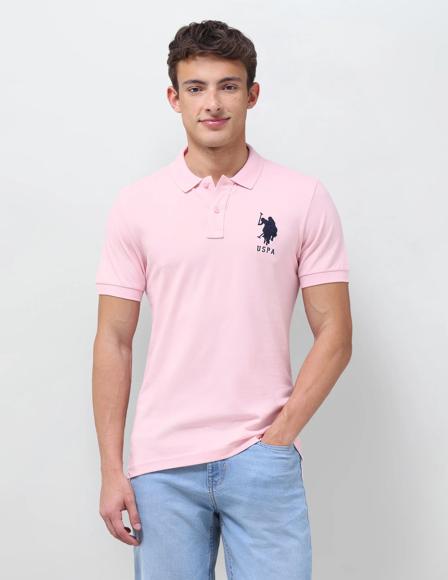 Solid Regular Fit Polo Shirt - Image 6