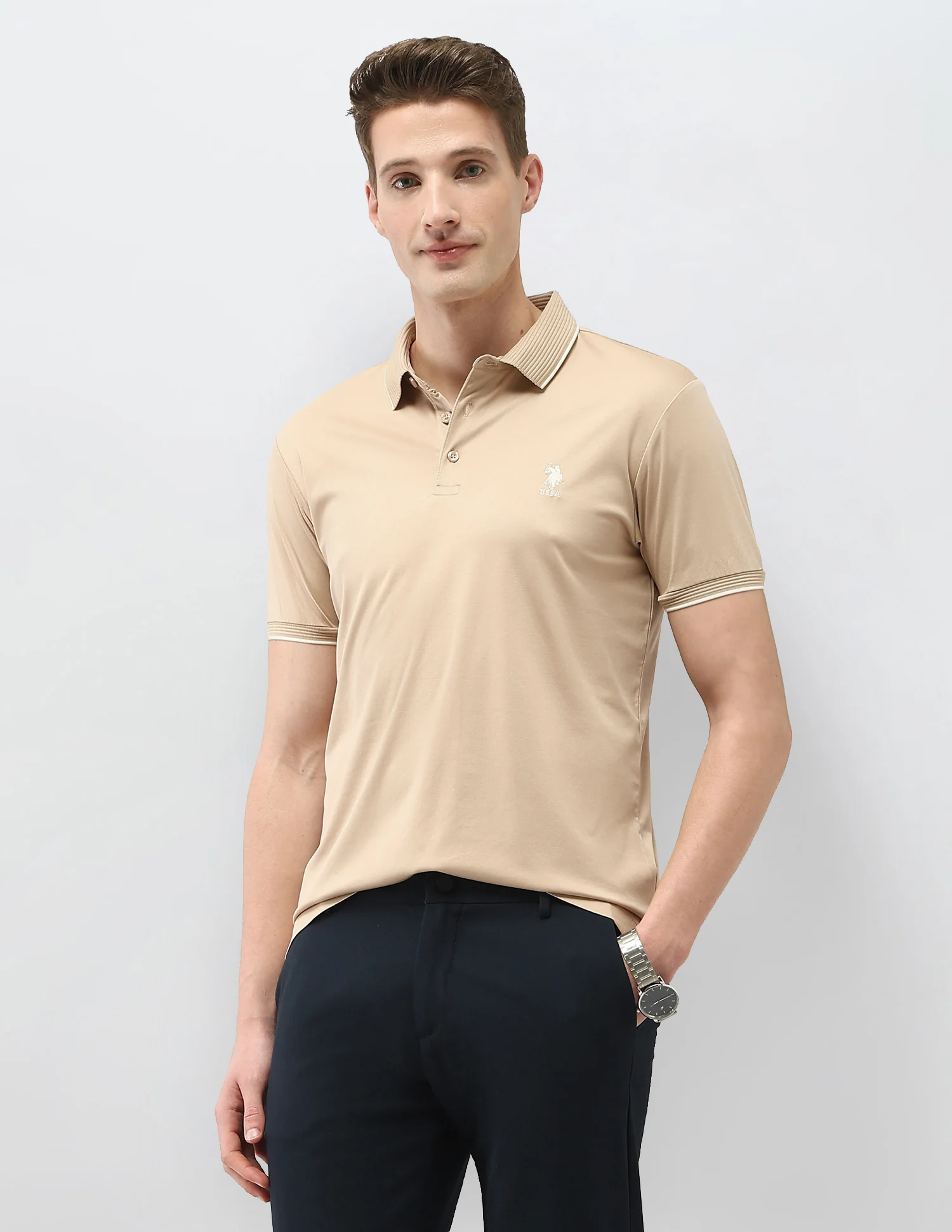 Solid Regular Fit Polo Shirt