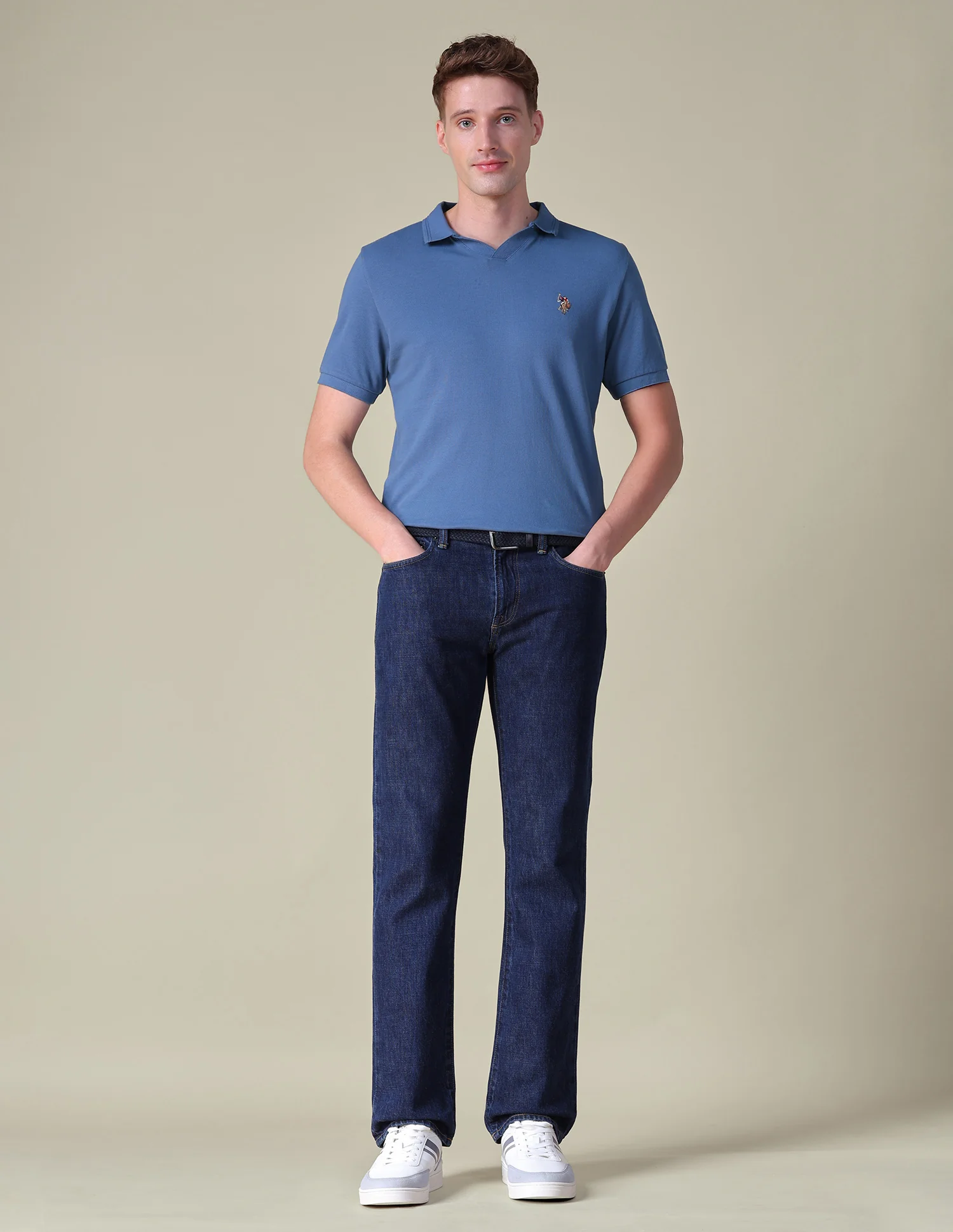Solid Regular Fit Polo Shirt - Image 3