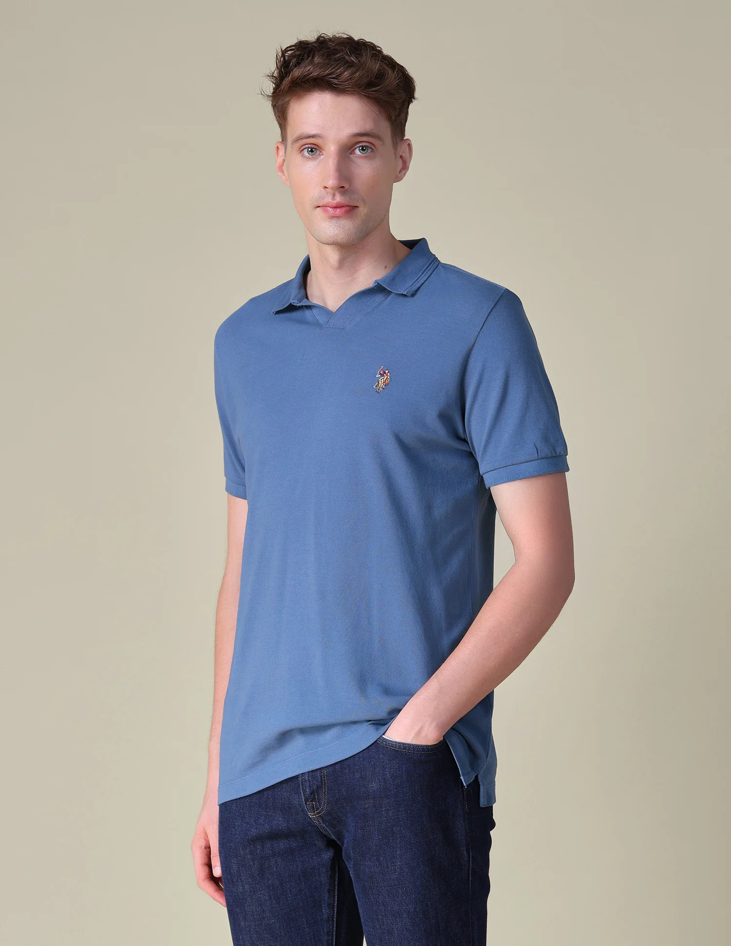 Solid Regular Fit Polo Shirt - Image 4