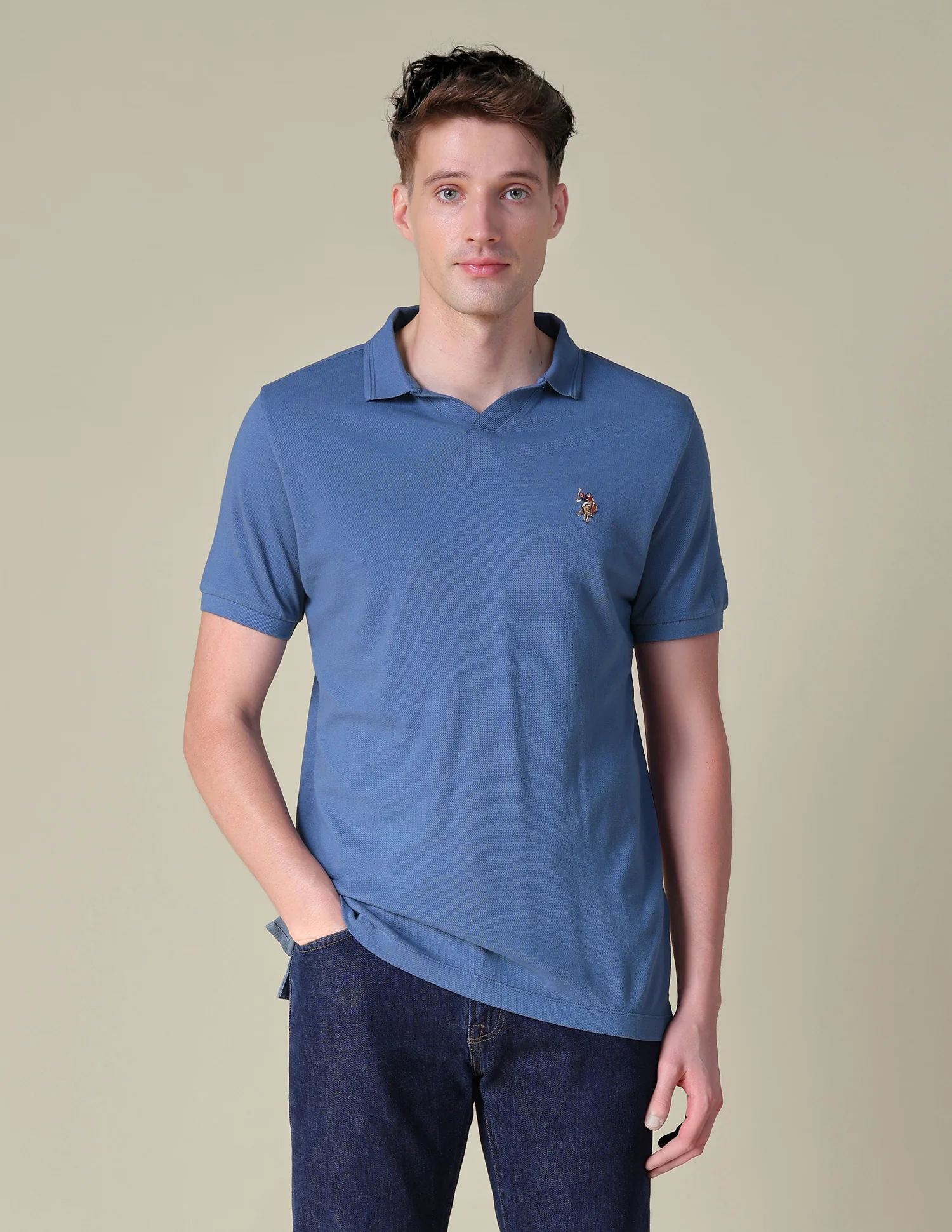 Solid Regular Fit Polo Shirt - Image 6