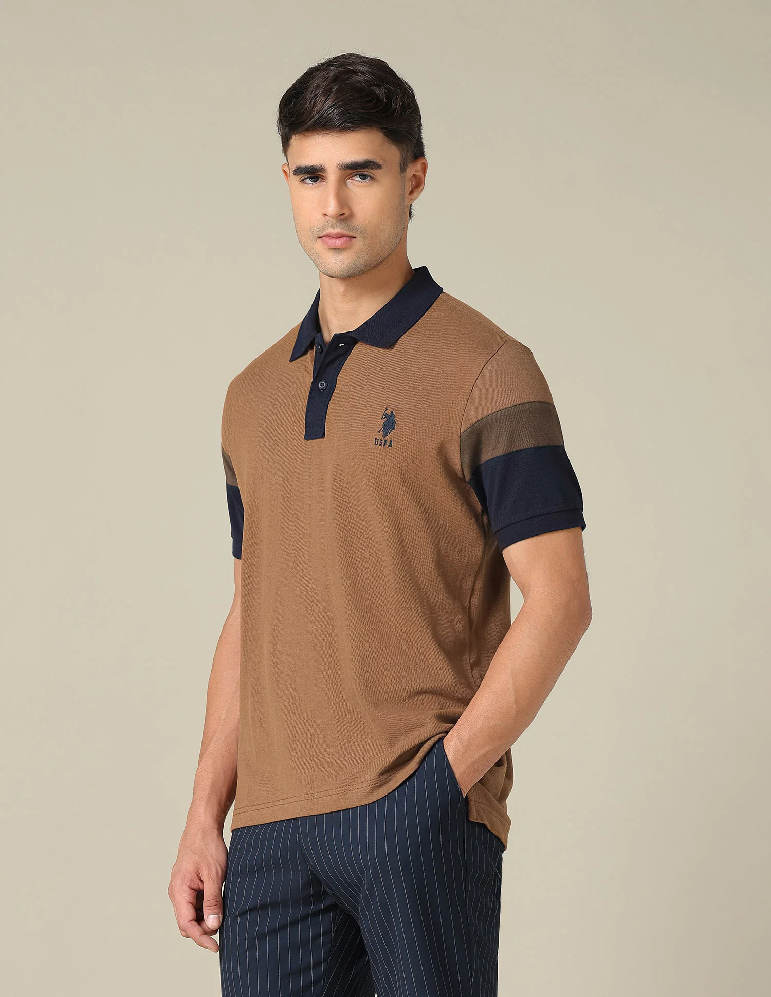 Solid Regular Fit Polo Shirt - Image 4