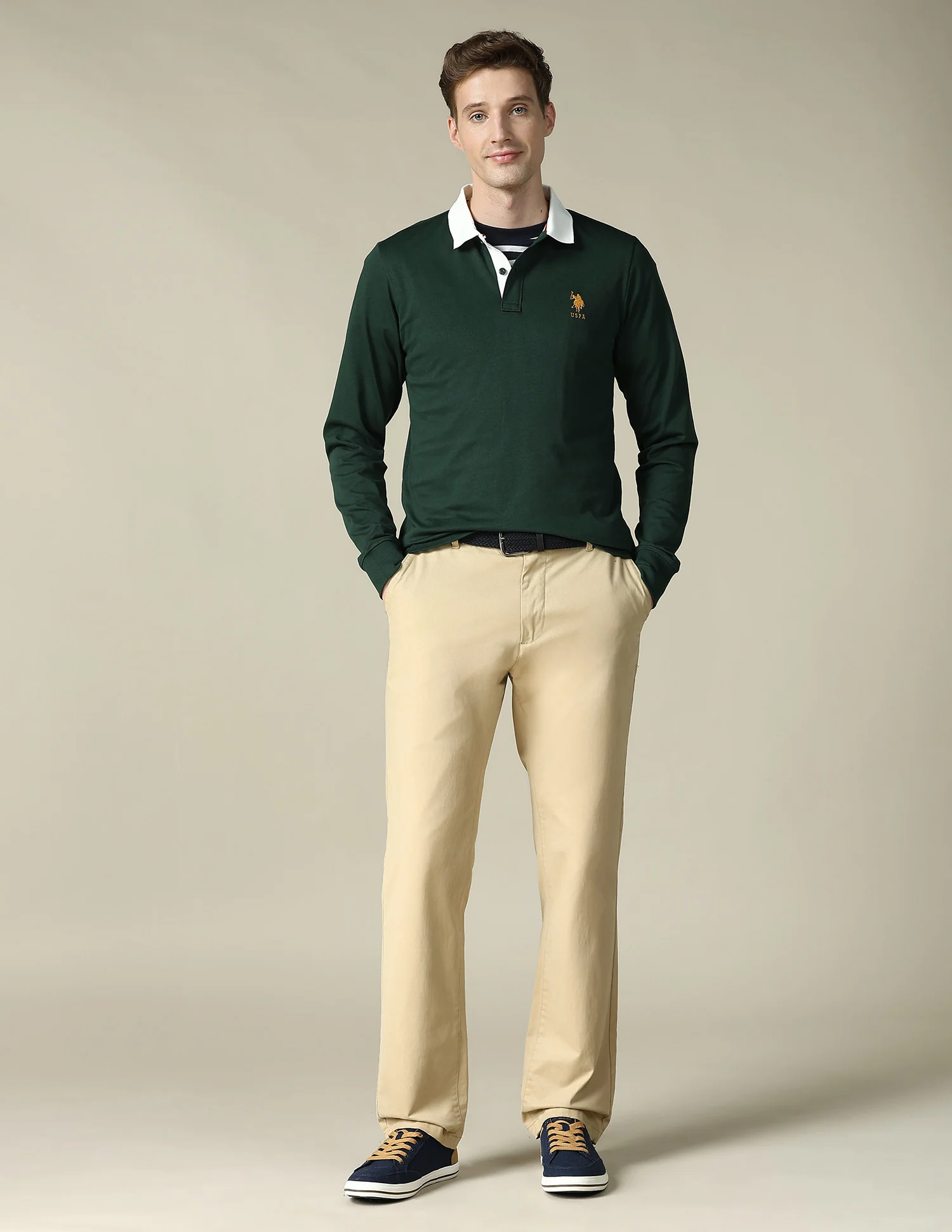 Solid Regular Fit Polo Shirt - Image 3
