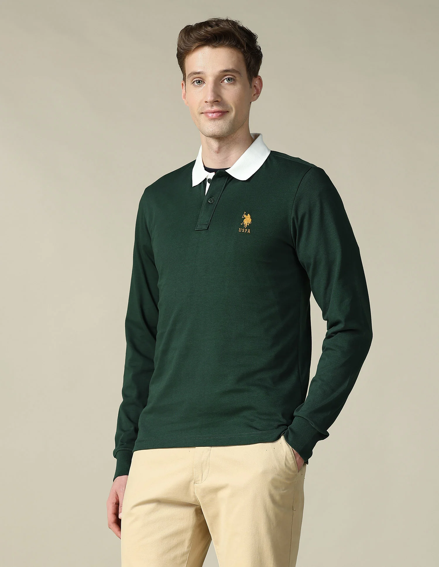 Solid Regular Fit Polo Shirt - Image 4