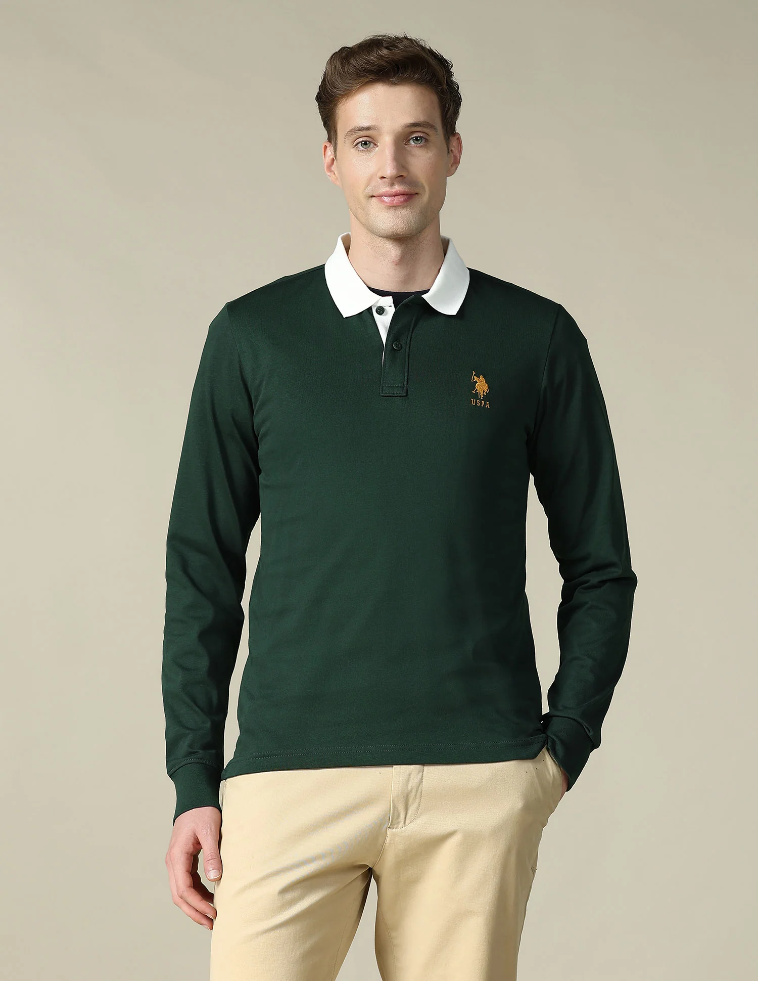 Solid Regular Fit Polo Shirt - Image 6