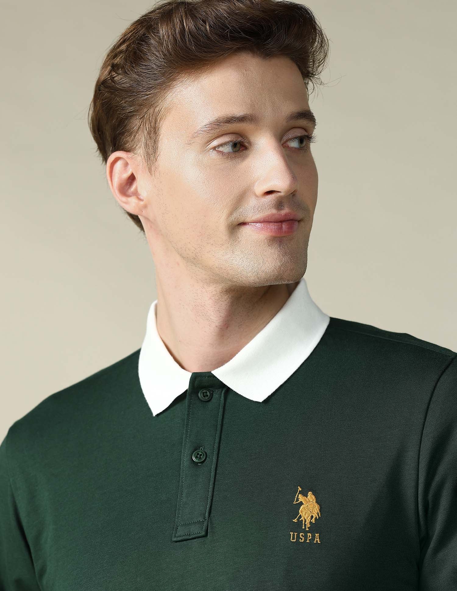 Solid Regular Fit Polo Shirt - Image 7