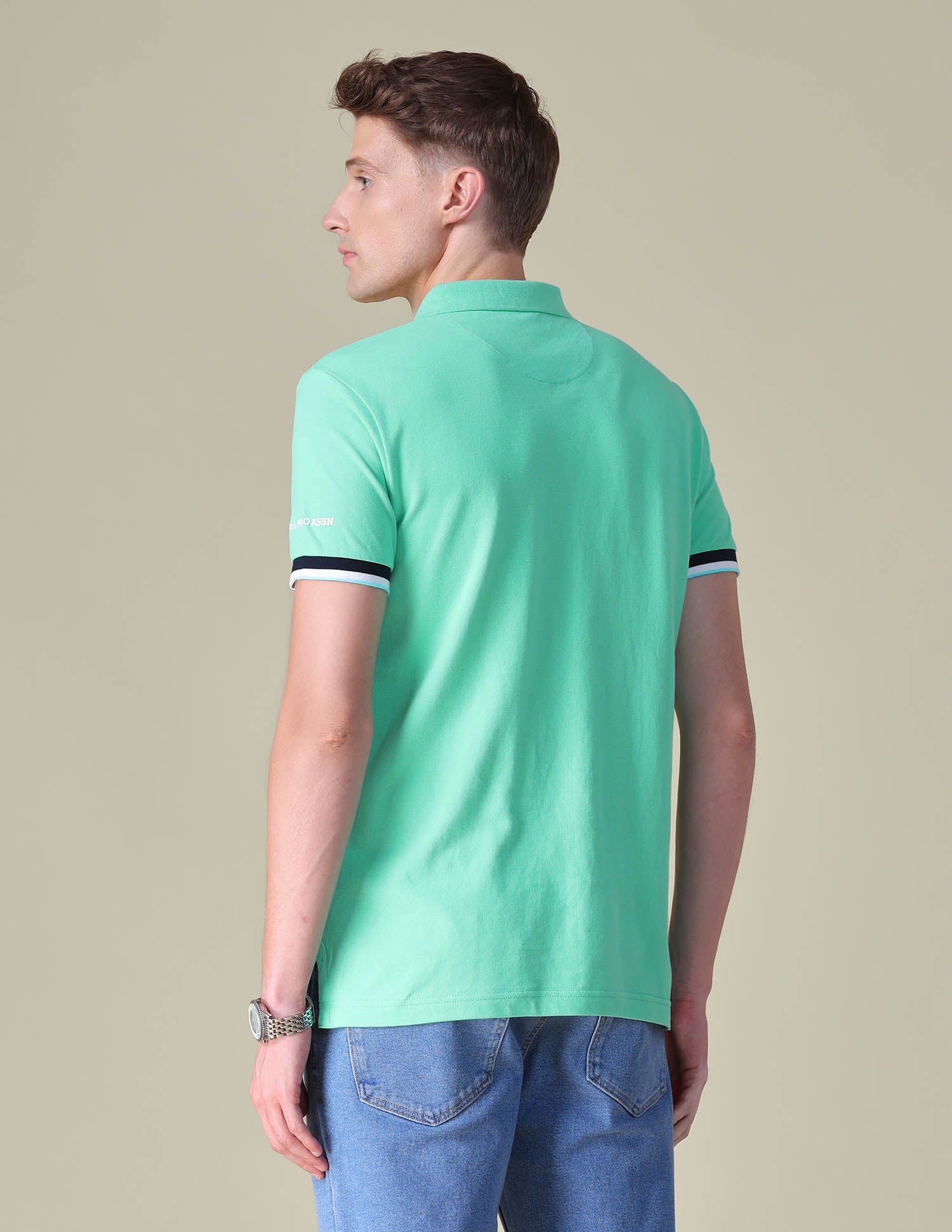 Solid Regular Fit Polo Shirt - Image 5