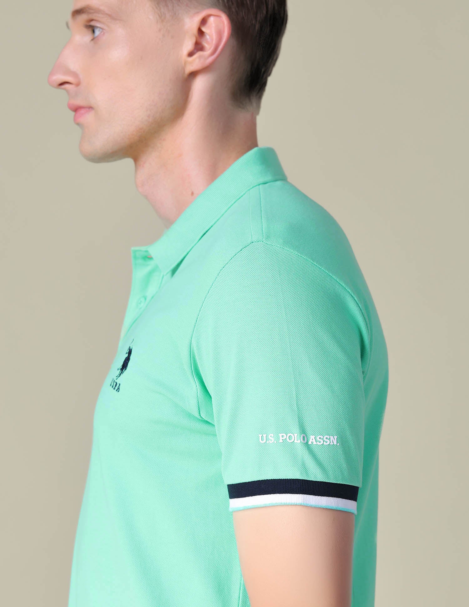 Solid Regular Fit Polo Shirt - Image 8