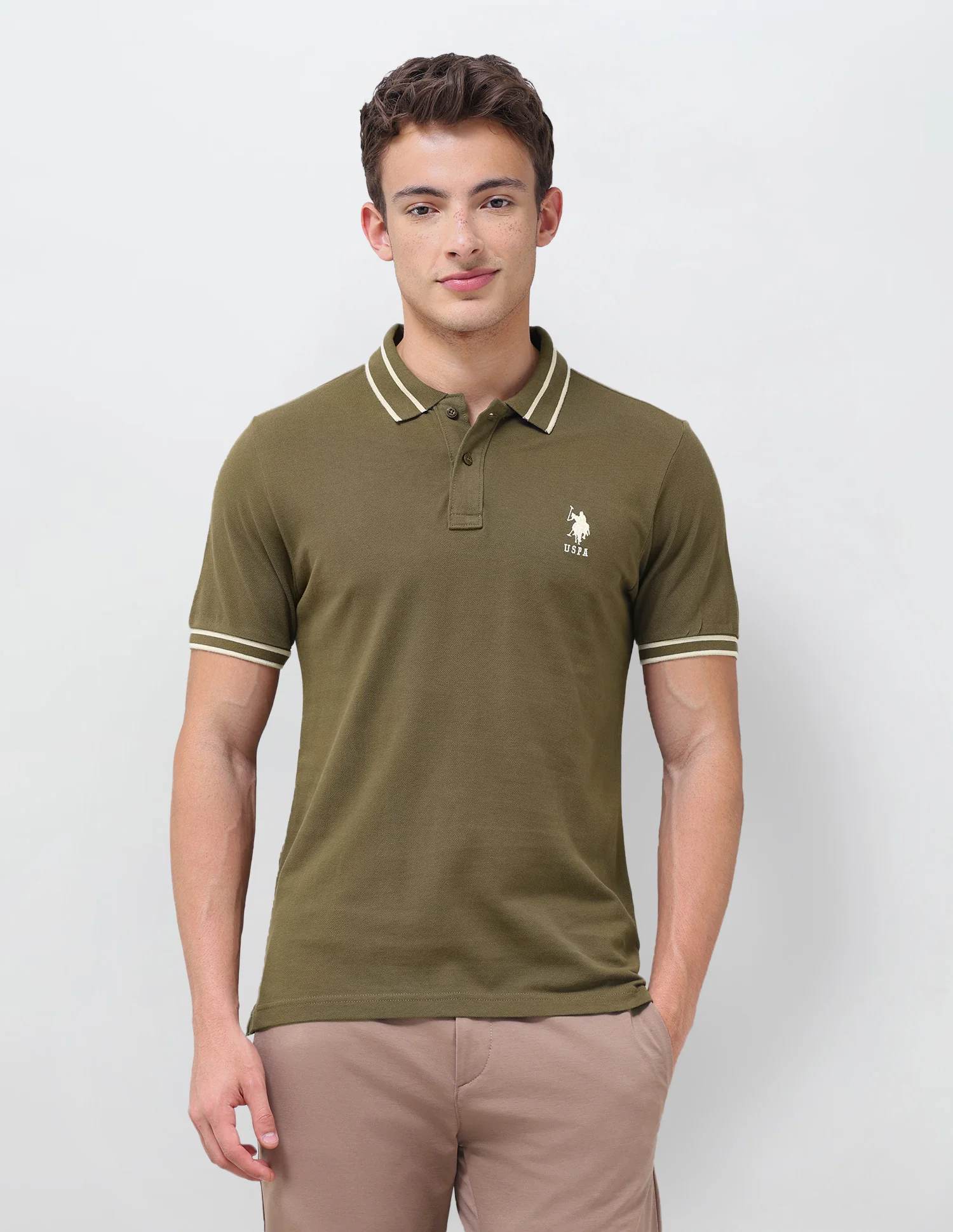 Solid Regular Fit Polo Shirt - Image 6