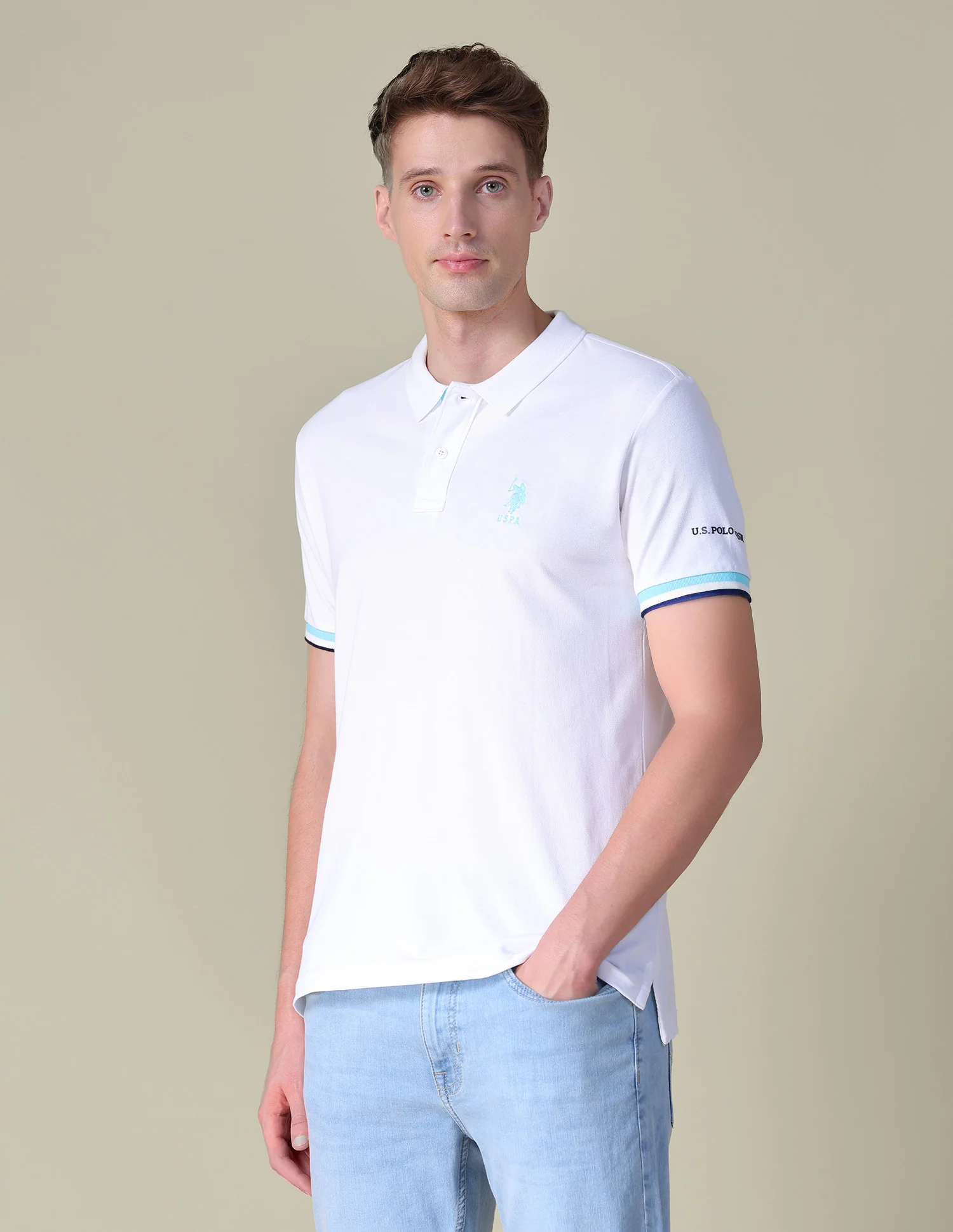 Solid Regular Fit Polo Shirt - Image 4