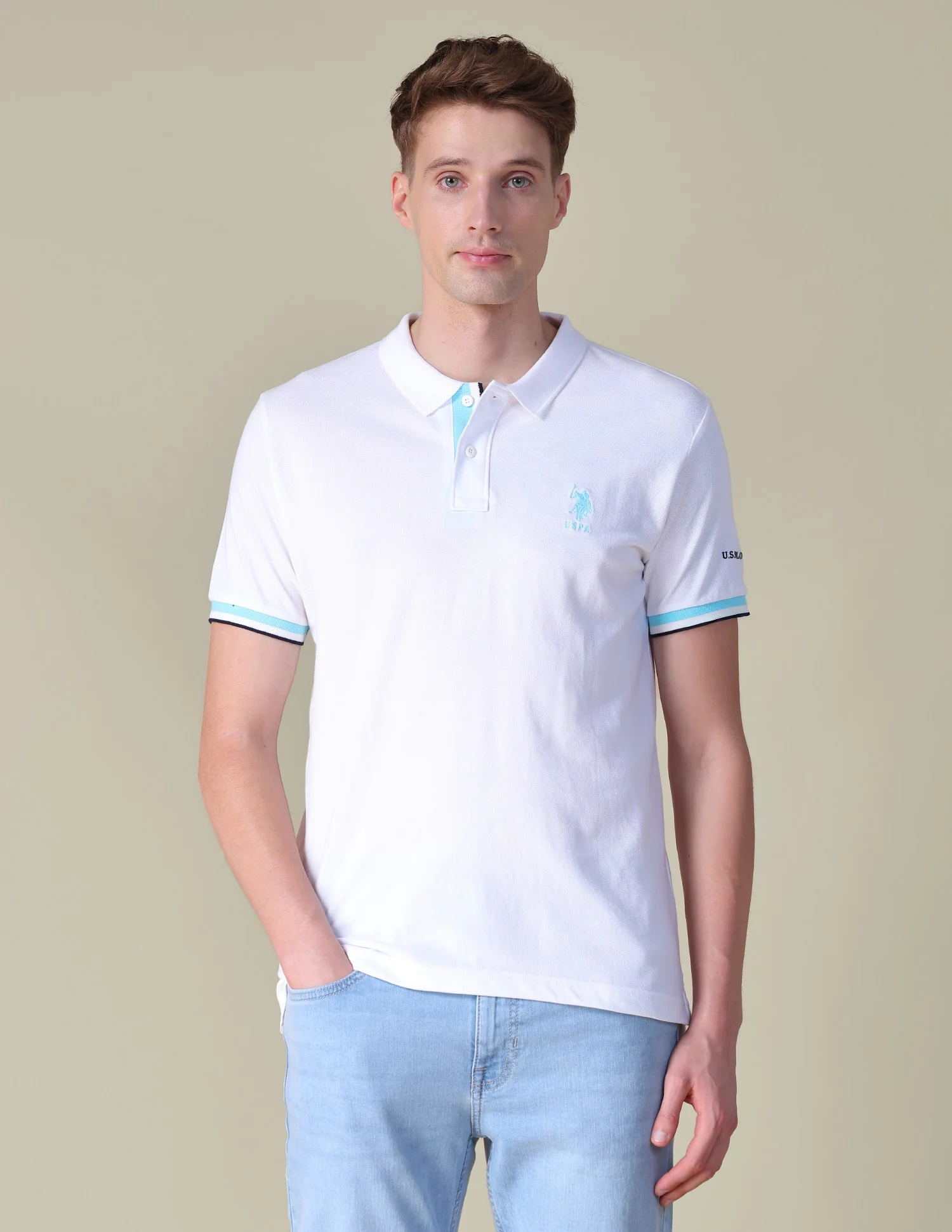 Solid Regular Fit Polo Shirt - Image 6