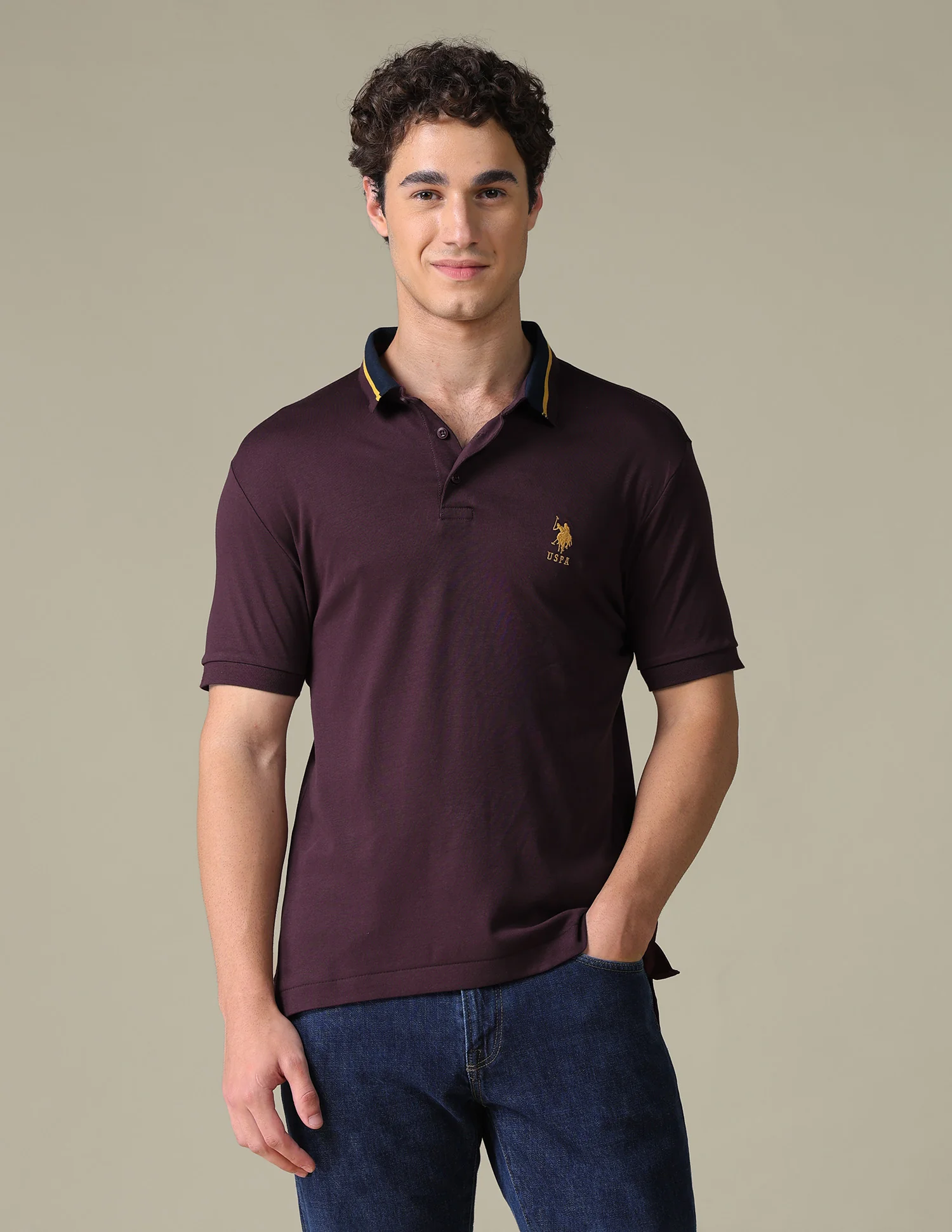 Solid Regular Fit Polo Shirt - Image 6