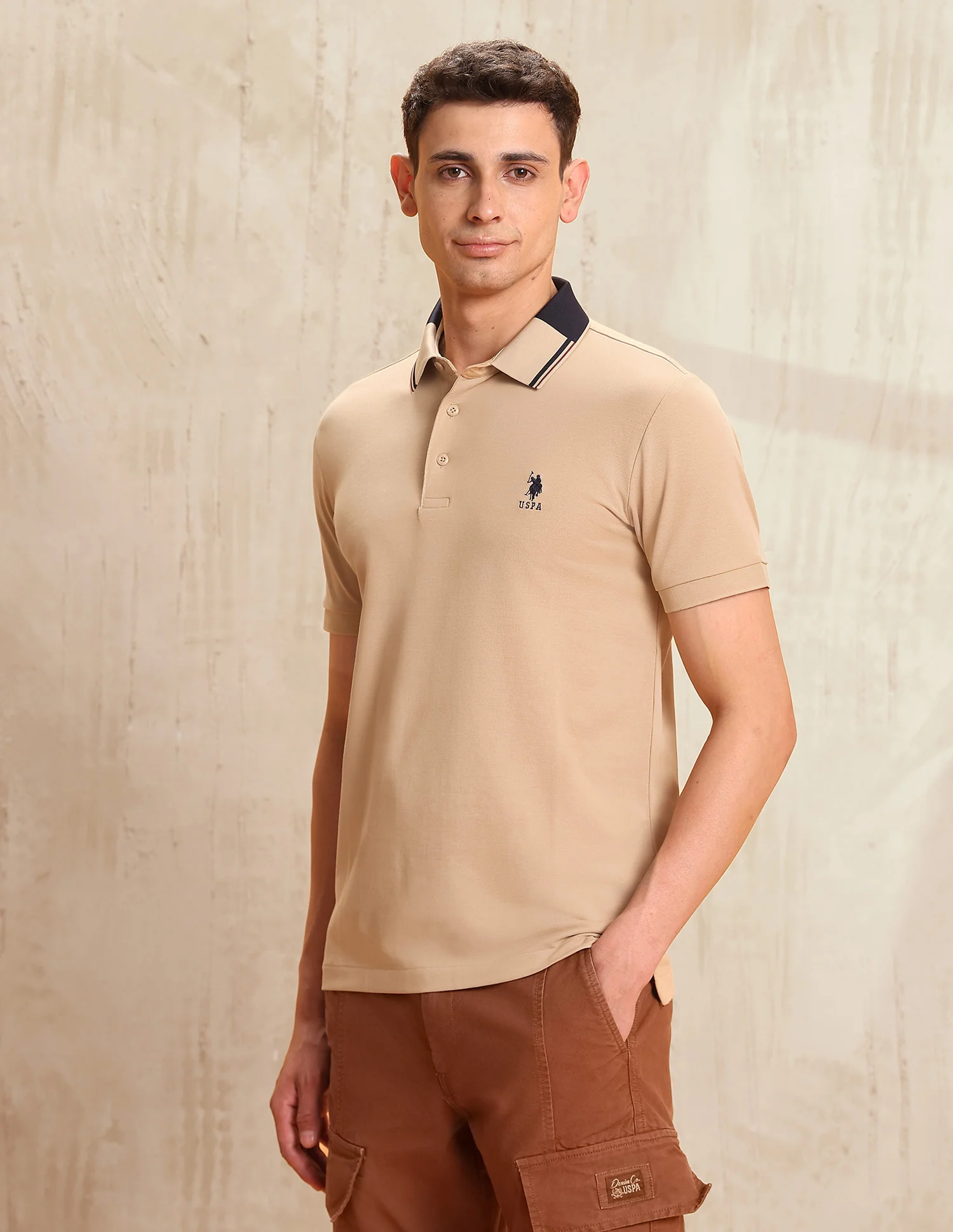 Solid Regular Fit Polo Shirt - Image 4