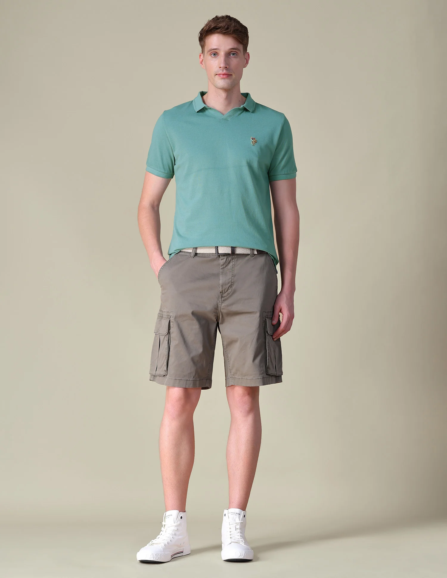 Solid Regular Fit Polo Shirt - Image 3