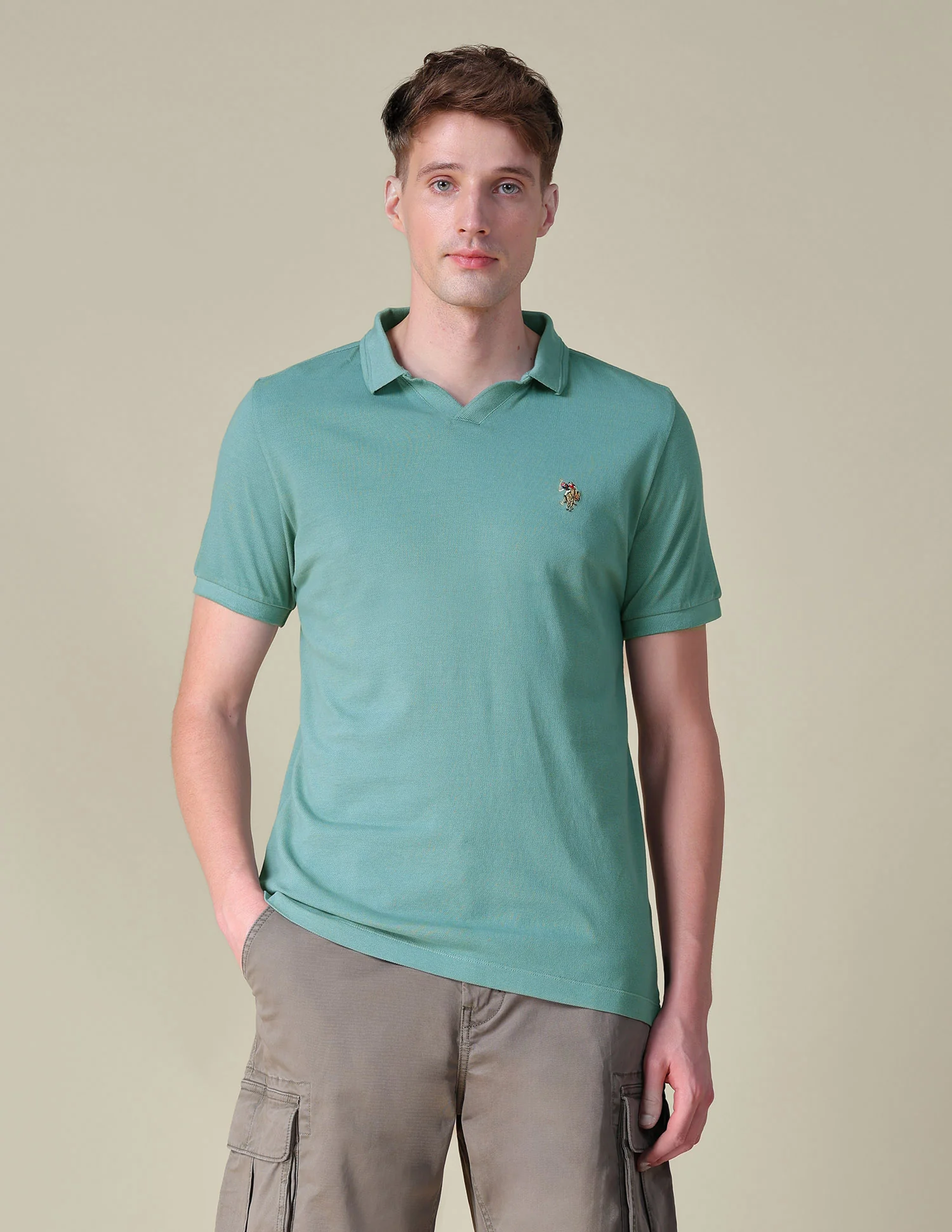Solid Regular Fit Polo Shirt - Image 6