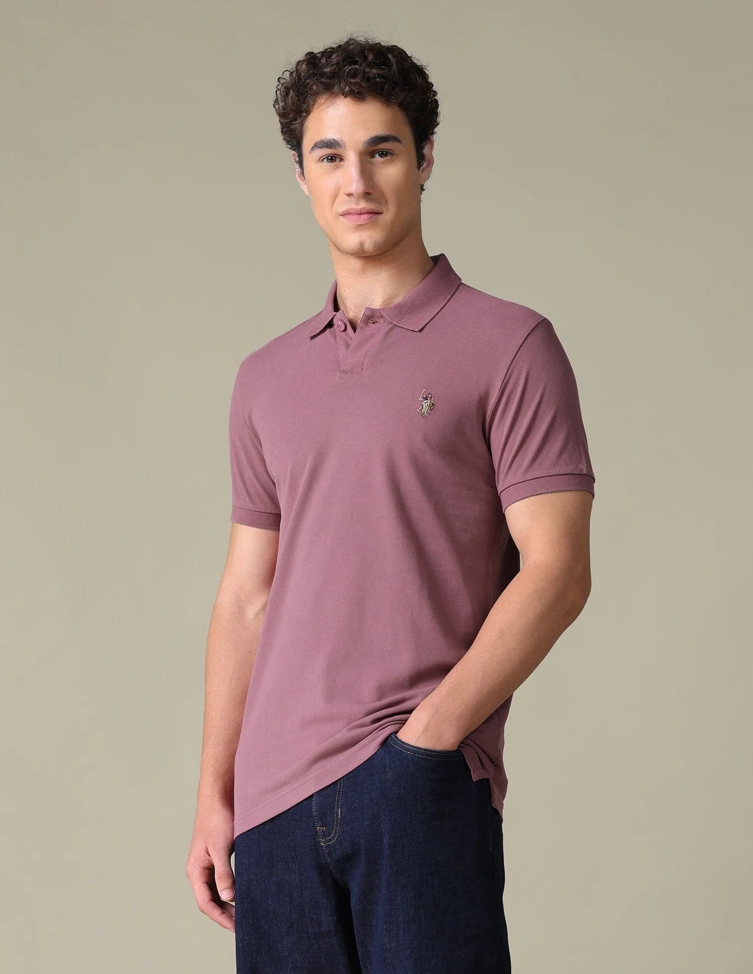 Solid Regular Fit Polo Shirt - Image 4