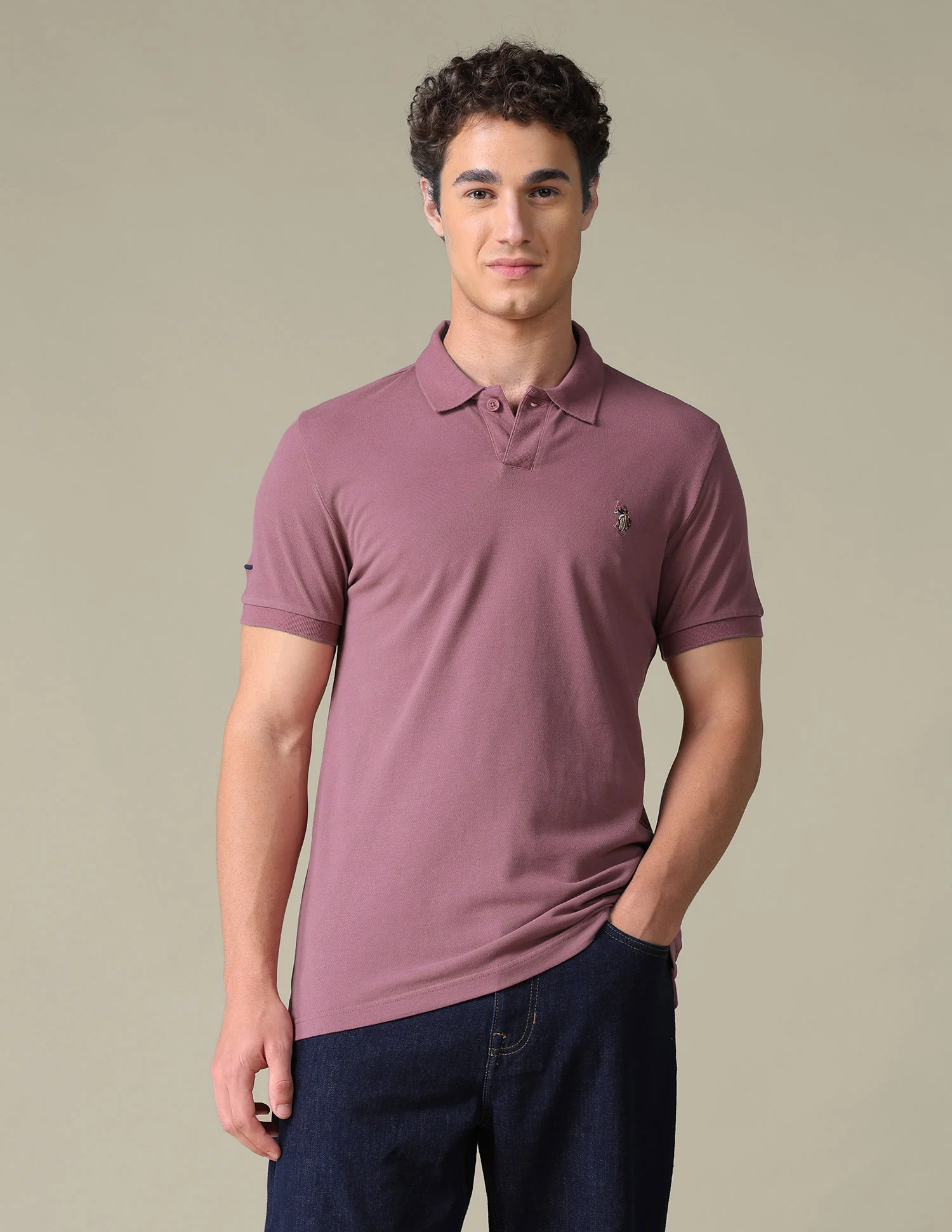 Solid Regular Fit Polo Shirt - Image 6