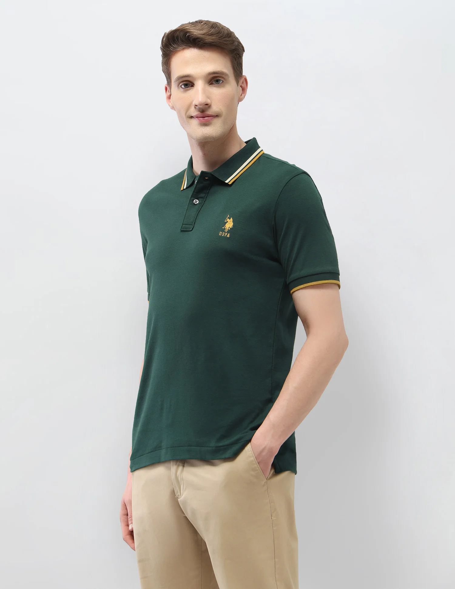Solid Regular Fit Polo Shirt - Image 4