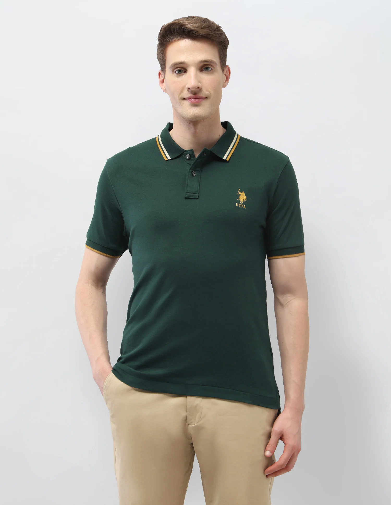 Solid Regular Fit Polo Shirt - Image 6